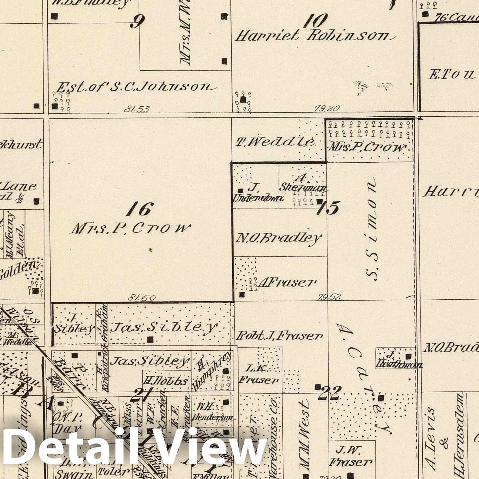 Township 16 South, Range 24 East, Tulare County, California - 1892 Survey Map