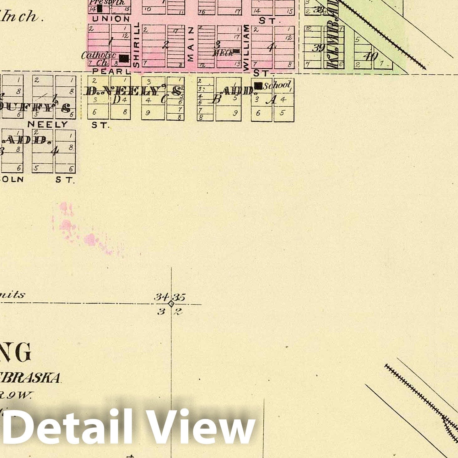 Atkinson, Ewing, and Inman, Holt County, Nebraska - Railroad Map, 1885