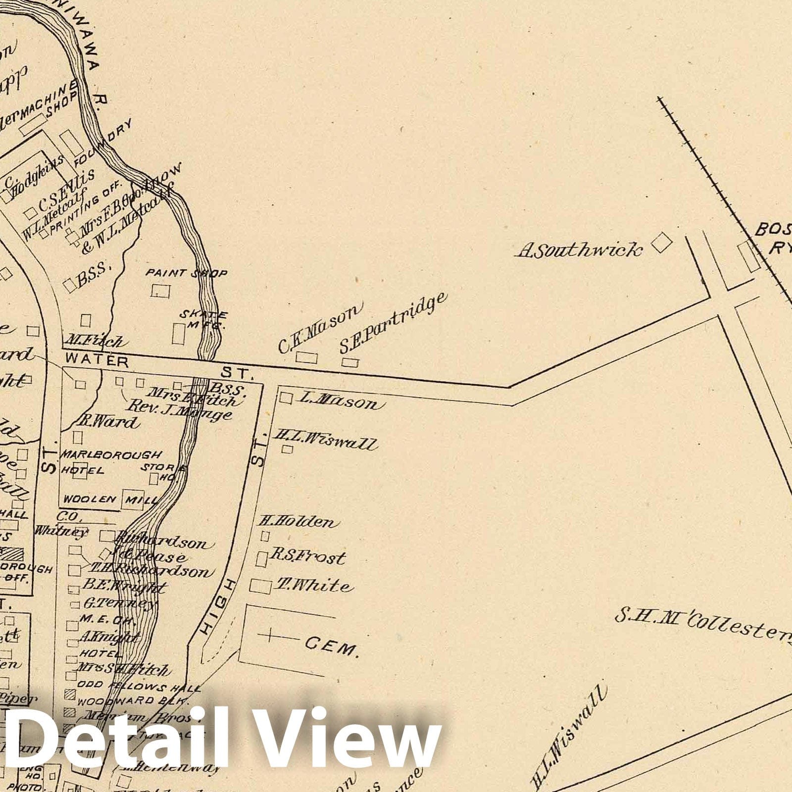 Marlborough, Cheshire County, New Hampshire - Railroad Map, 1892