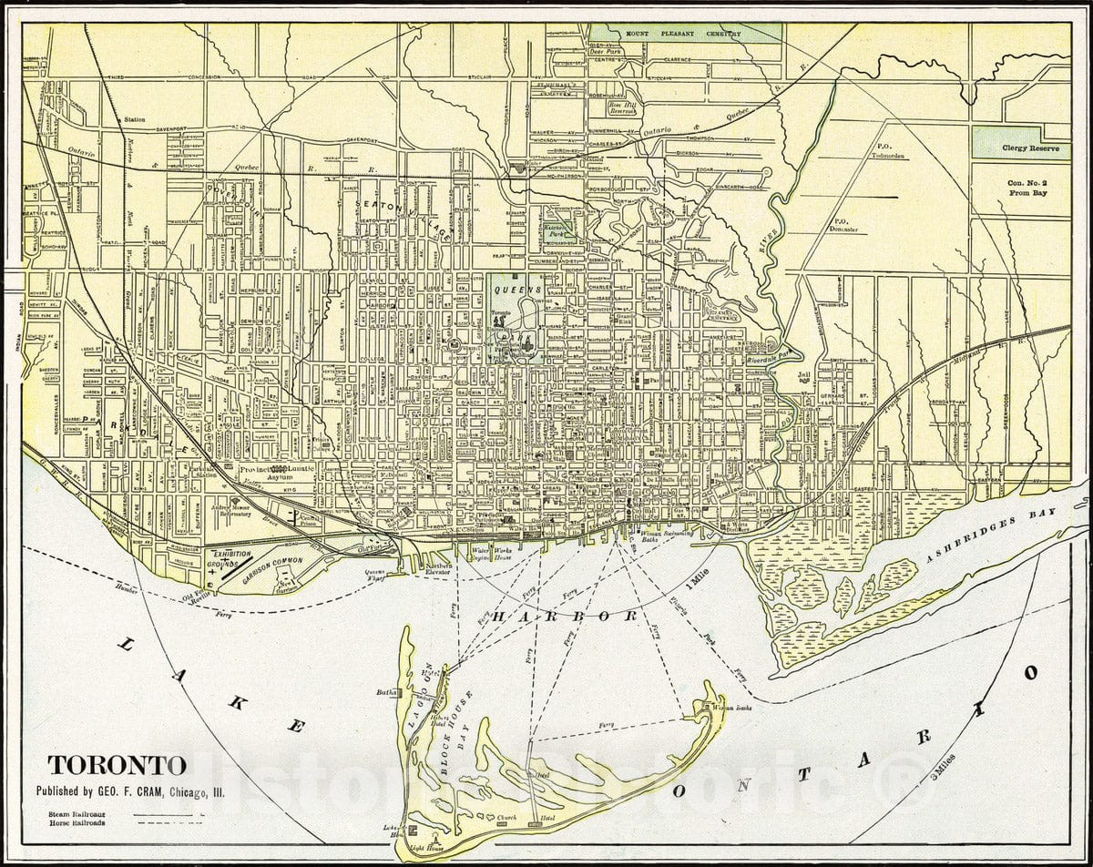 Historic Map : 1901 Toronto - Vintage Wall Art
