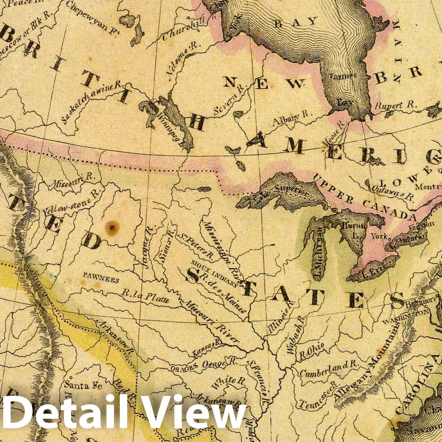 North America, 1820 - Historical Map Print