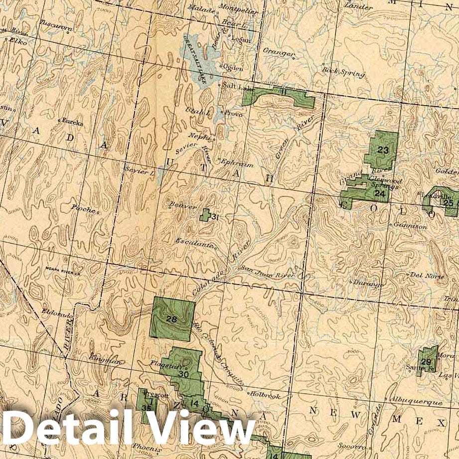 Forest Reserves and National Parks, Western United States - Geologic Map, 1900