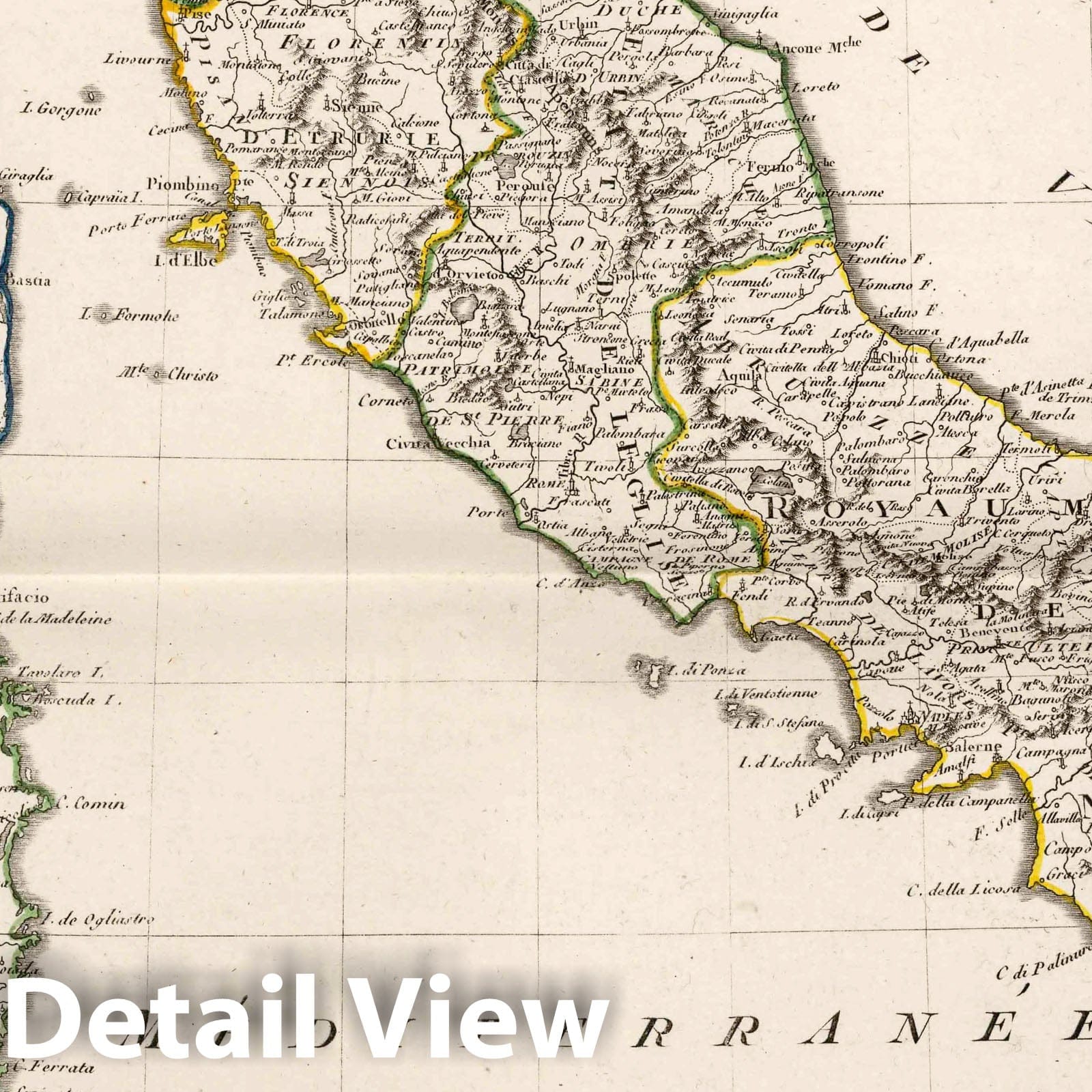 Italy 1802 Historical Map Print - Made-to-Order Reproduction