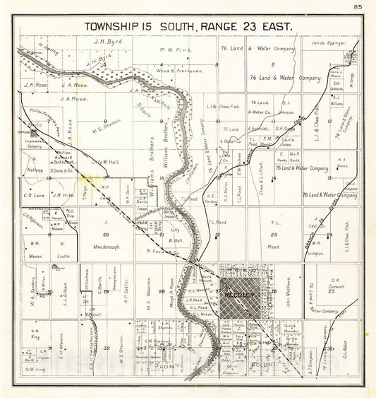 Township 15 South, Range 23 East, Fresno County, California - Survey Map, 1891