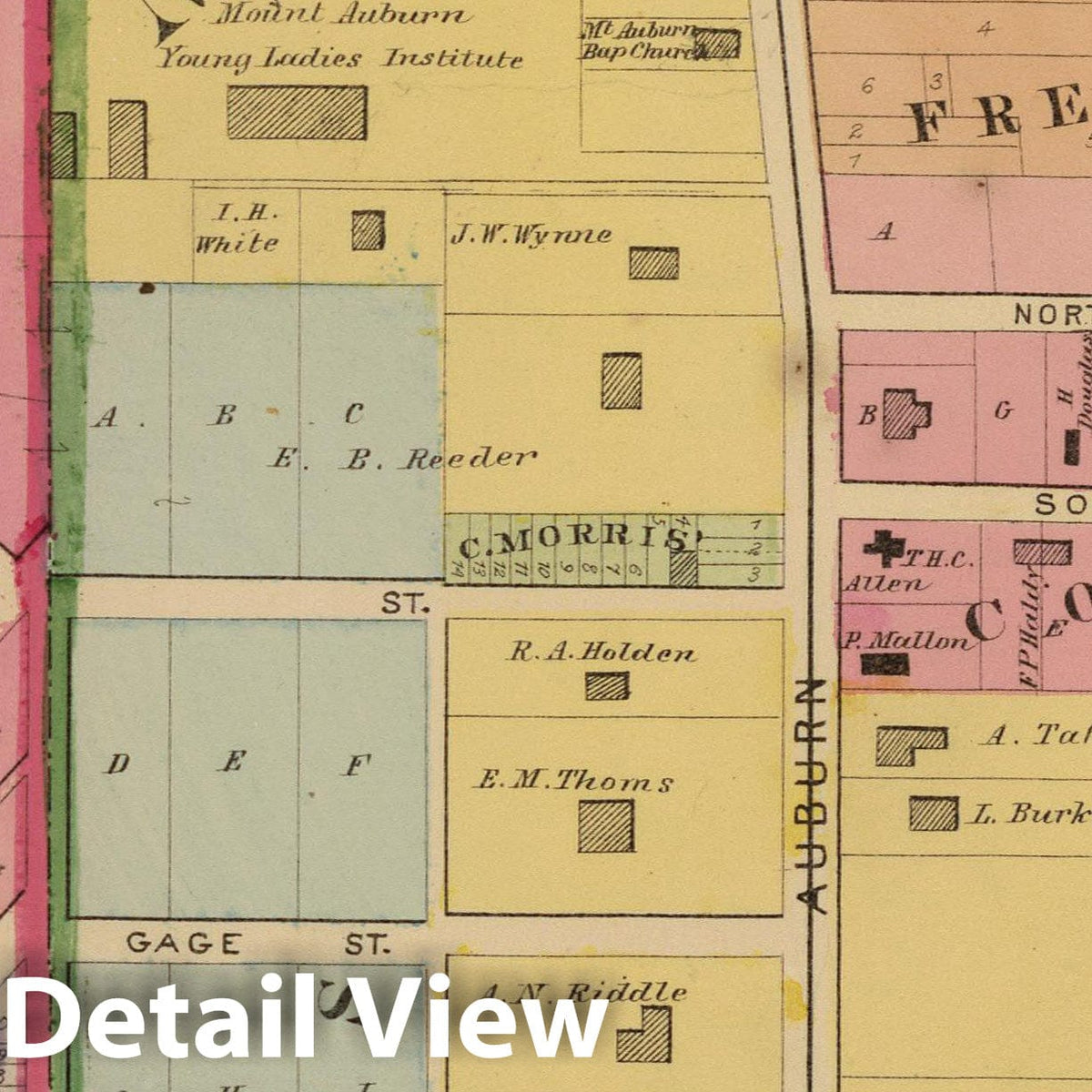 Cincinnati, Wards 11 and 19, Ohio - Historical Map Print, 1869