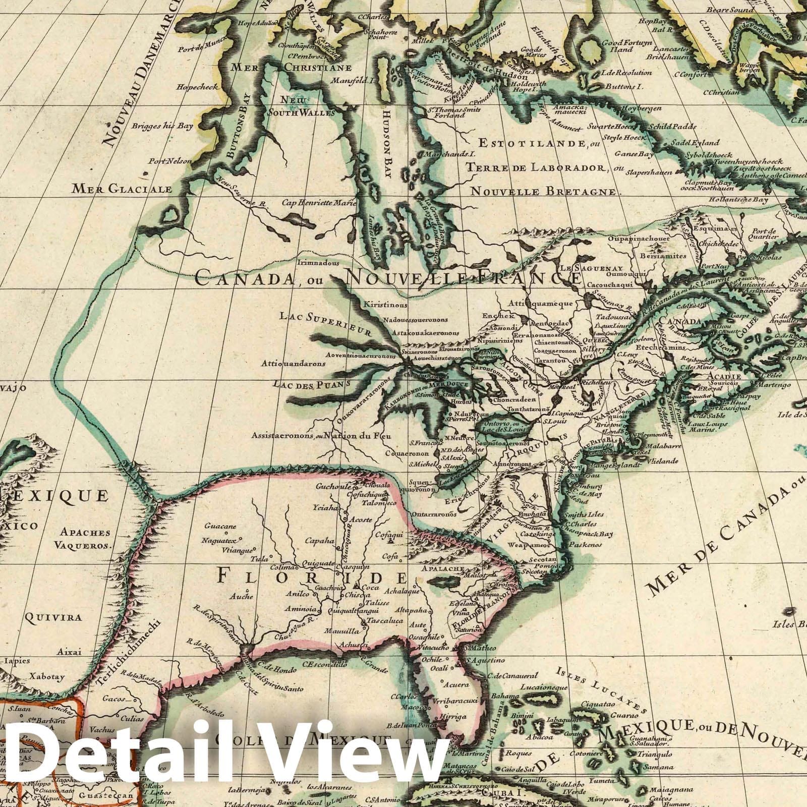 North America, 1700 - Historical Map Print