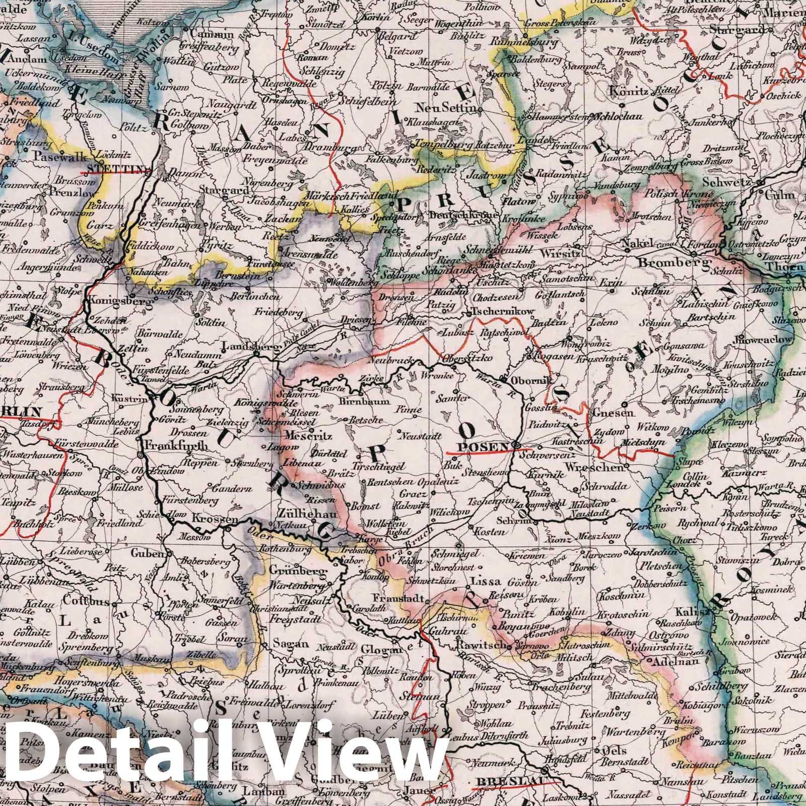 Northeastern Germany and Prussia, 1832 - Historical Map Print