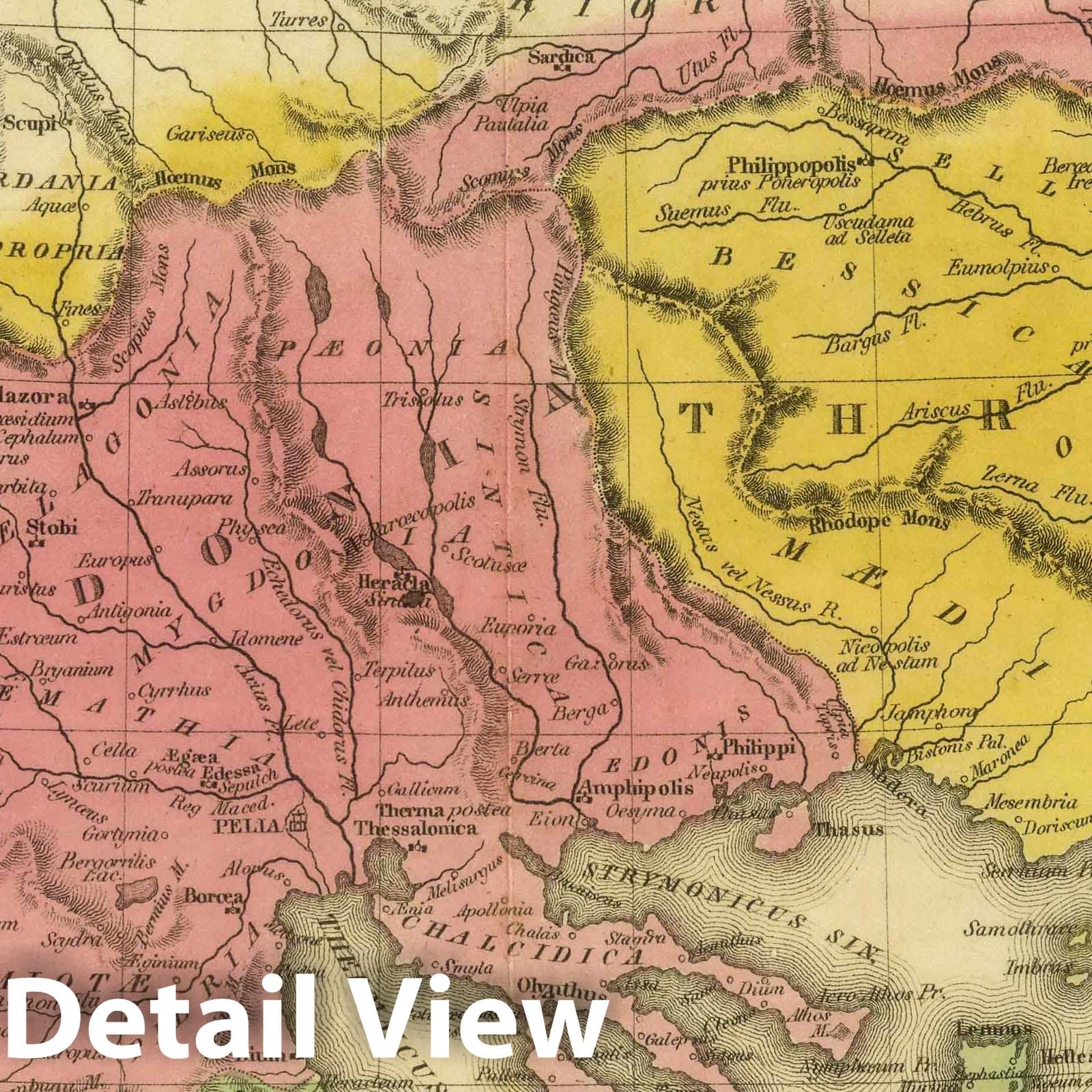 Northern Greece, Macedonia, Thessaly, and Epirus, 1826 - Historical Map Print