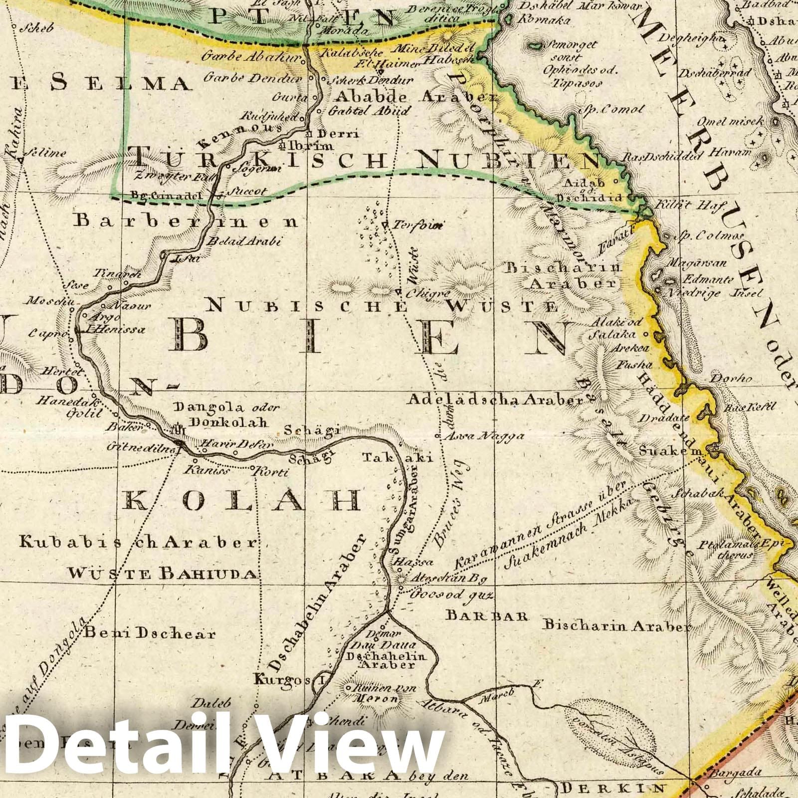 Nile River, Egypt, Nubia, and Abyssinia 1817 - Historical Map Print