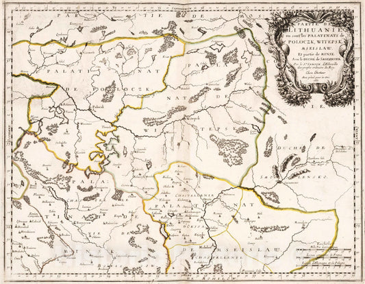 Historic Map : 1665 Belarus, Poland. - Vintage Wall Art