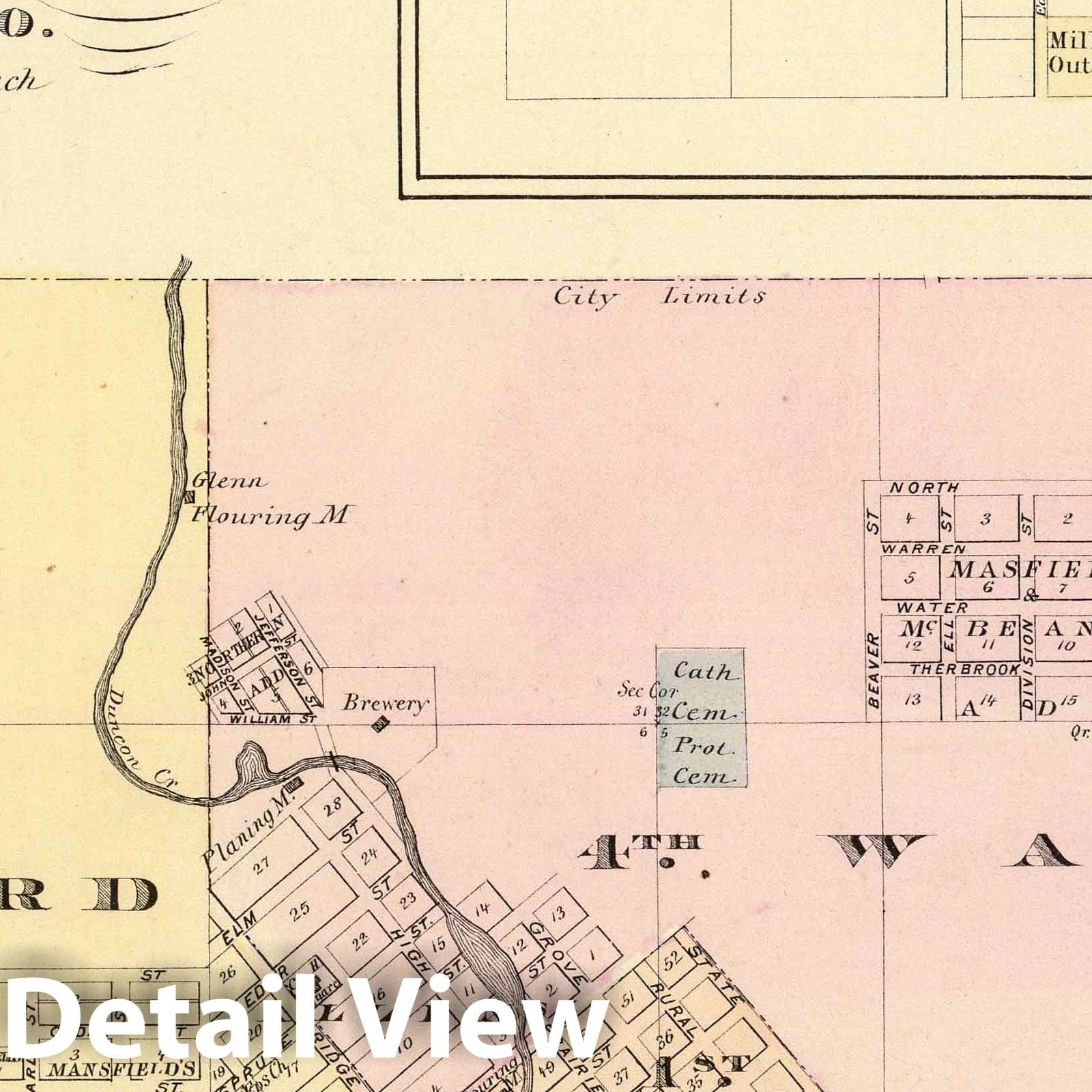 Chippewa Falls, Chippewa County and Neillsville, Clark County, Wisconsin - 1878 Historical Map