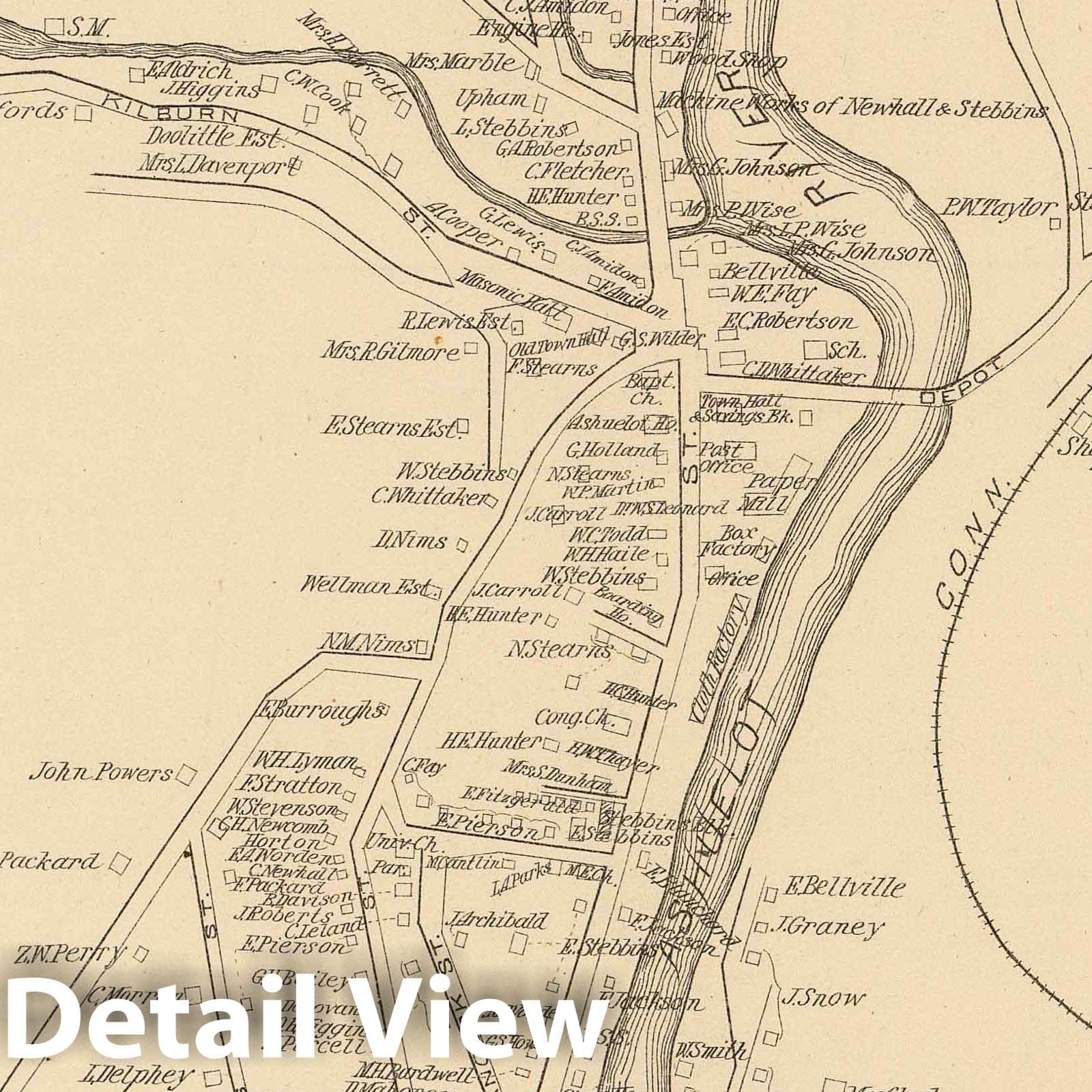Hinsdale, Cheshire County, New Hampshire - Railroad Map, 1892