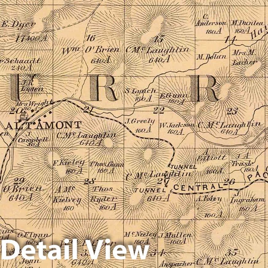 Alameda County, California 1878 Historical Map Print