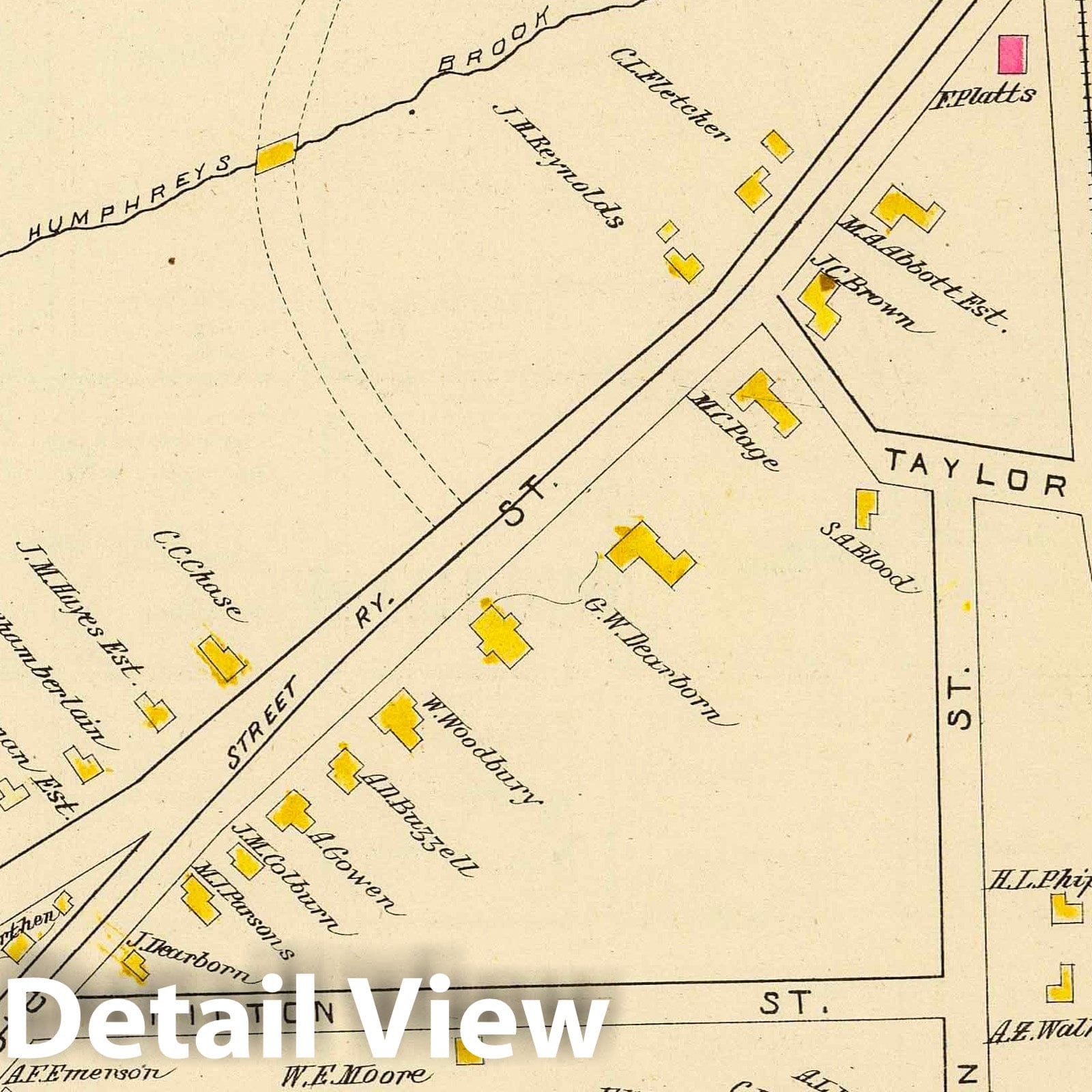 Manchester, New Hampshire Ward 6 - Railroad Map, 1892