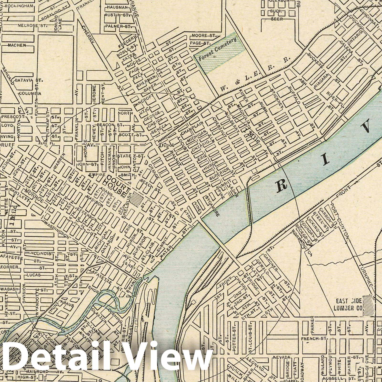 Historic Map : 1901 Toledo : Vintage Wall Art