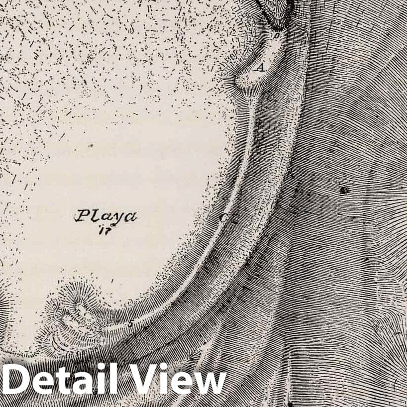 Carson Desert and Lake Lahontan - Railroad Map, 1885 - Historical Geological Map Print