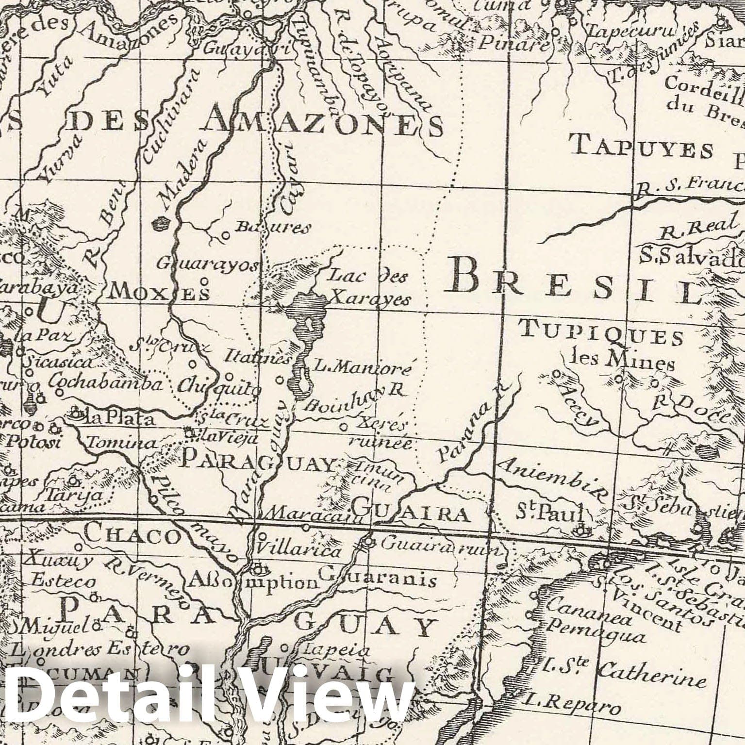 Orinoco-Essequibo Region, Venezuela and Guyana - Route Map, 1722