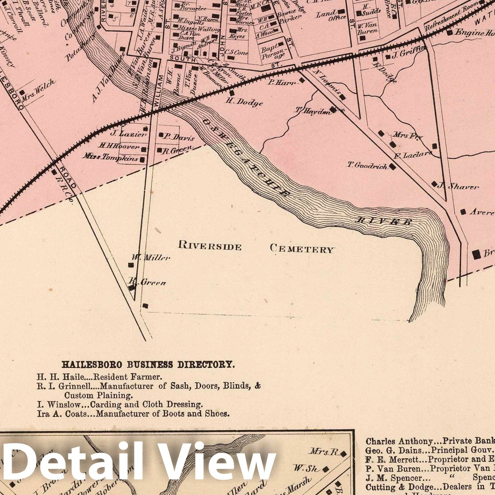 Gouverneur, Little York, Hailesboro - Property Map, 1865 - St. Lawrence County New York