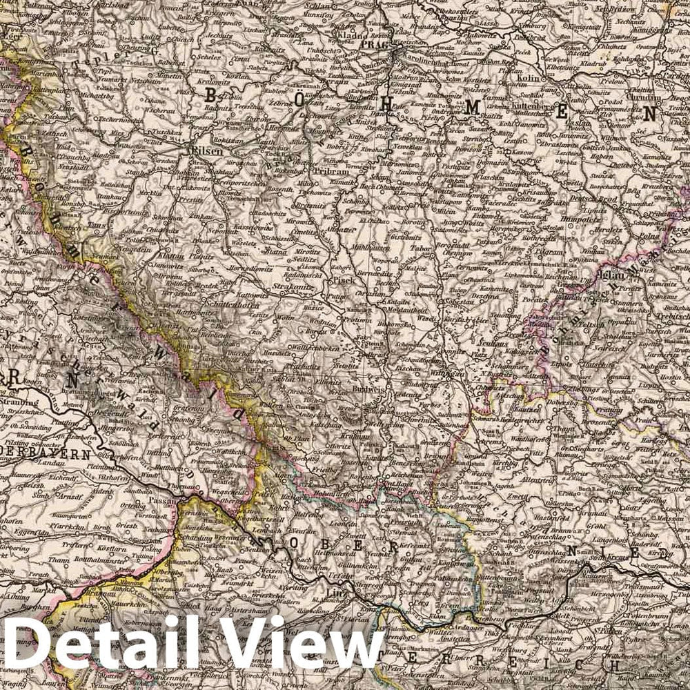 Historic Map : Austria, 1882 Osterreich_Ungarn, Nordwestlicher Theil (Austro-Hungarian Empire, Northwest Sheet). , Vintage Wall Art