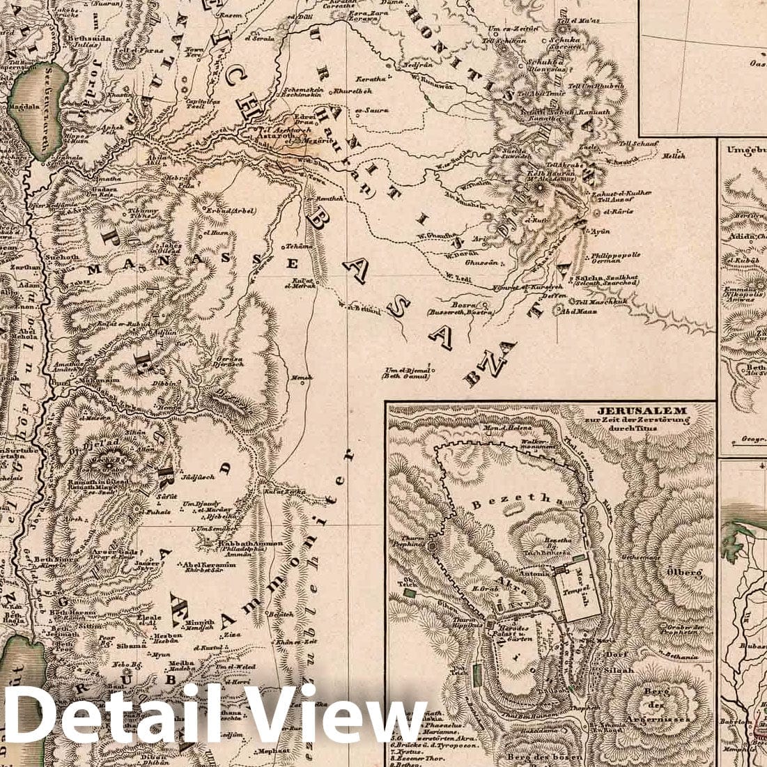 Palestine - Plate No. 42b, 1853 - Stieler's Hand-Atlas Historical Map