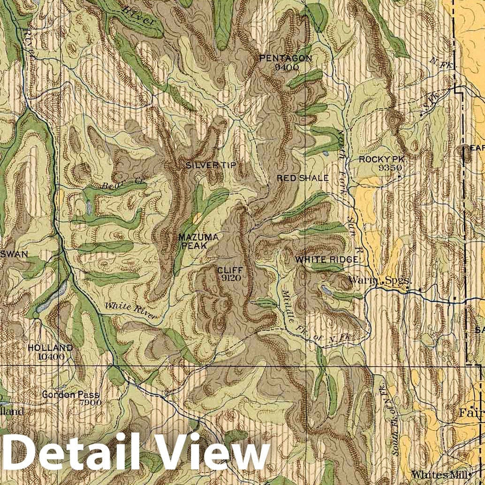 Historic Map : Geologic Atlas - 1899 Plate III. Lewis and Clark Forest Reserve, Montana, Showing Classification of Lands, 1899. - Vintage Wall Art