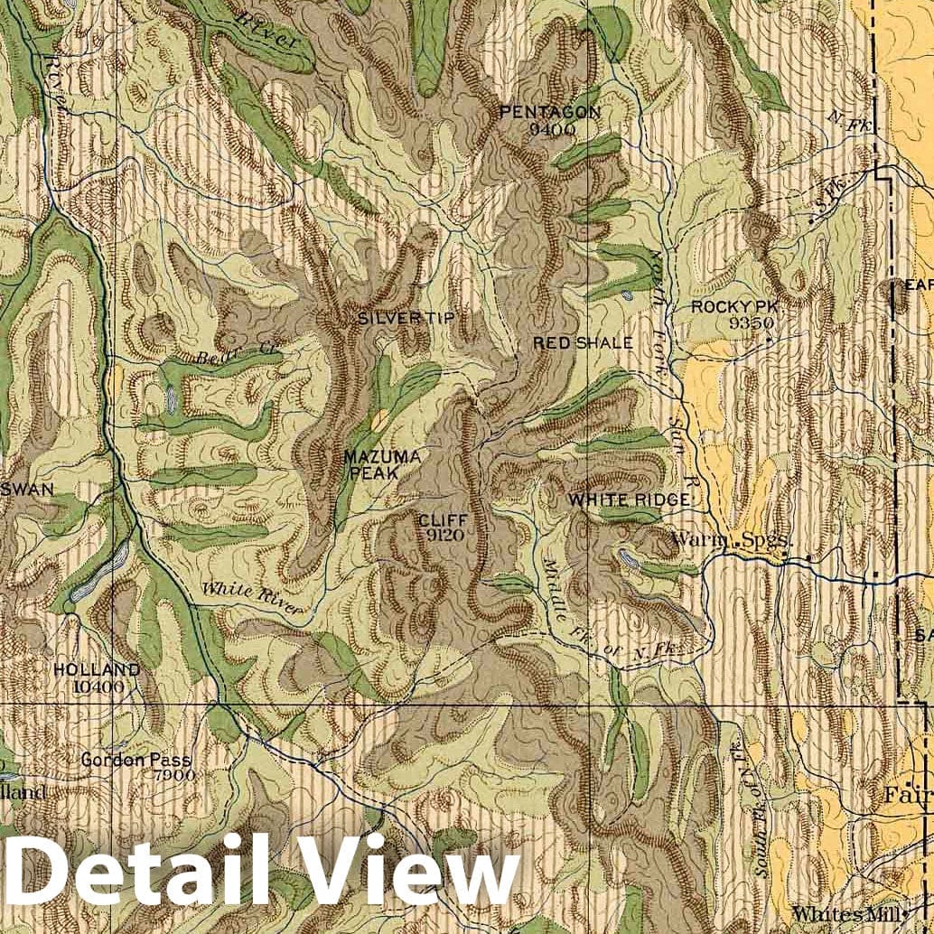 Lewis and Clark Forest Reserve, Montana - 1899 Geological Survey Map