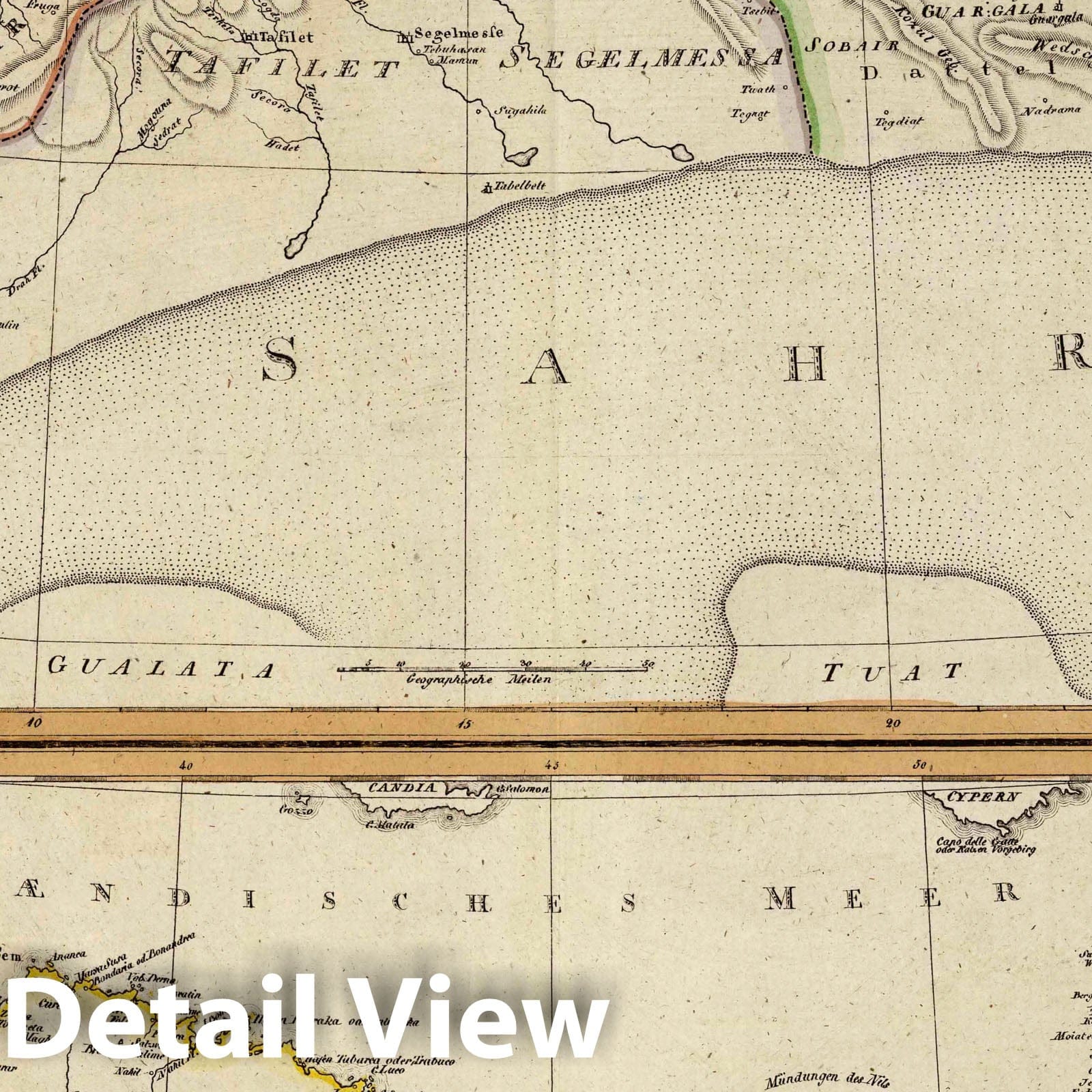 North Coast of Africa - Morocco, Algeria, Tunisia, Libya, Egypt, 1817 Historical Map Print