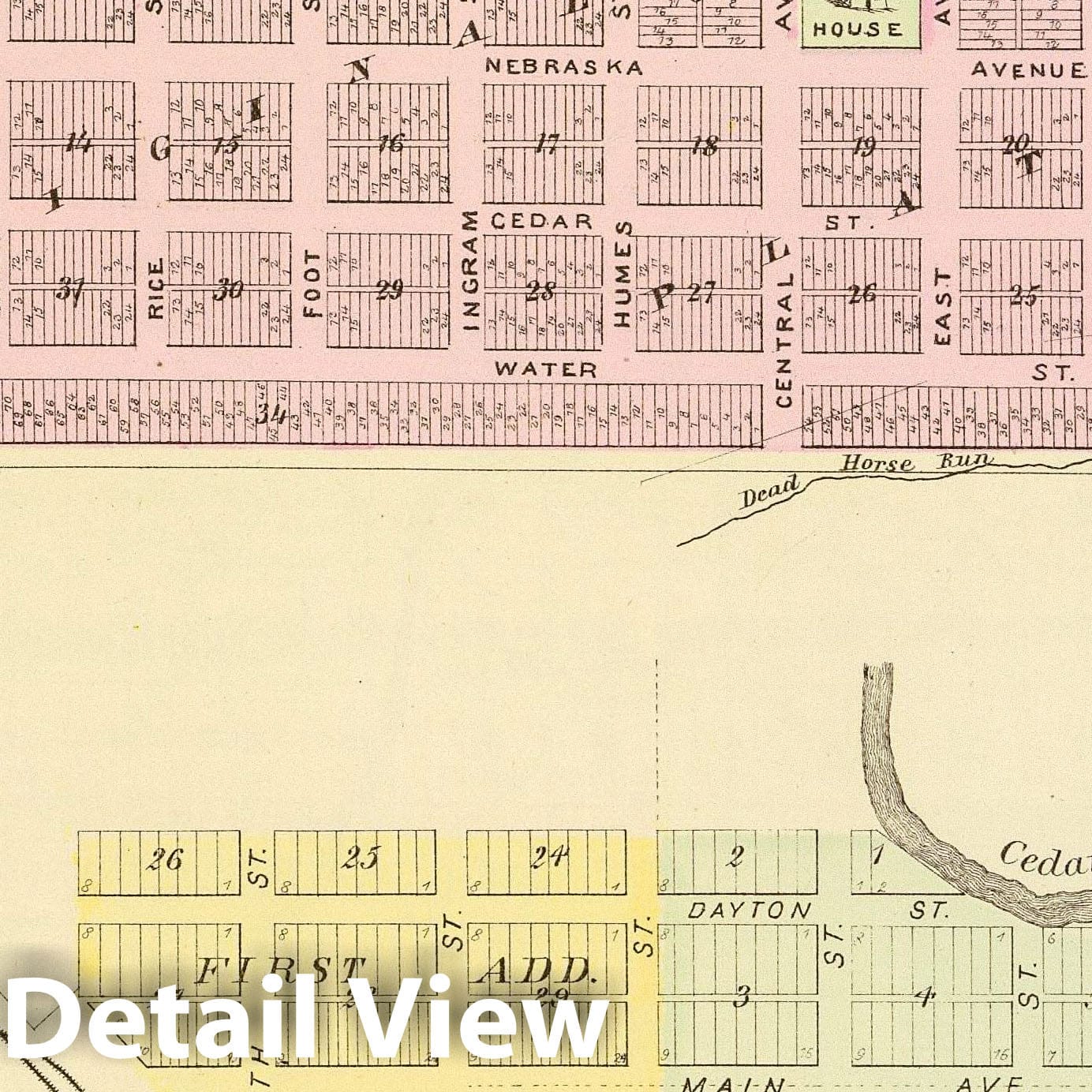 Loup City, Sherman County and Cedar Rapids, Boone County, Nebraska 1885 Atlas Map