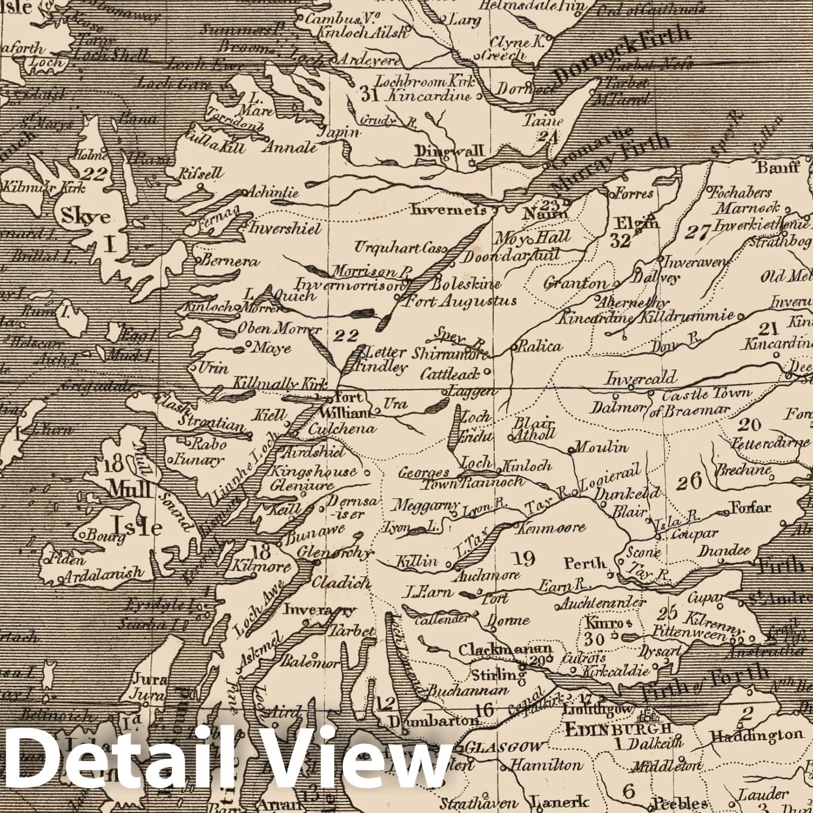 Scotland, 1816 - Historical Map Print