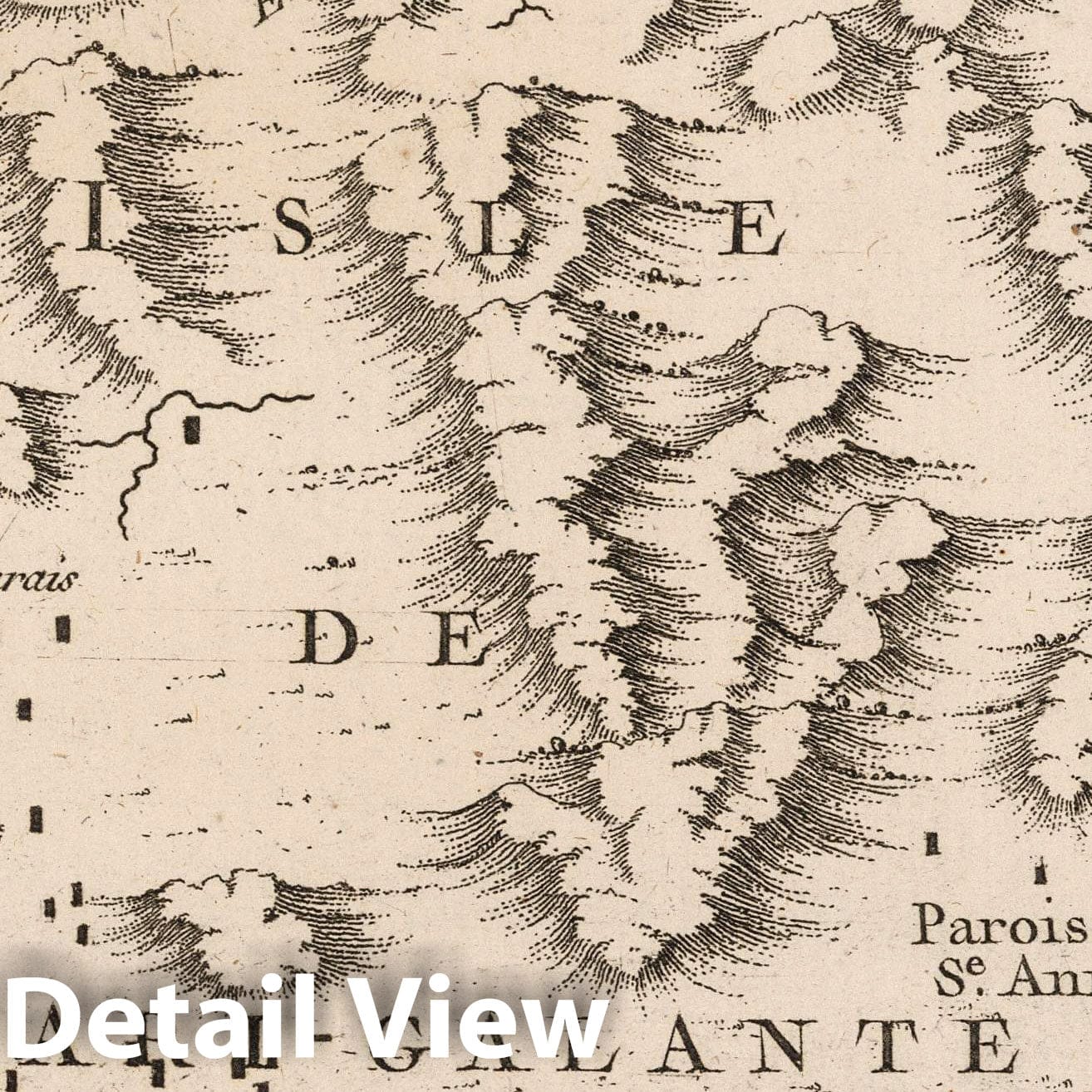 Marie-Galante Nautical Chart, 1764 - Historical Map Print