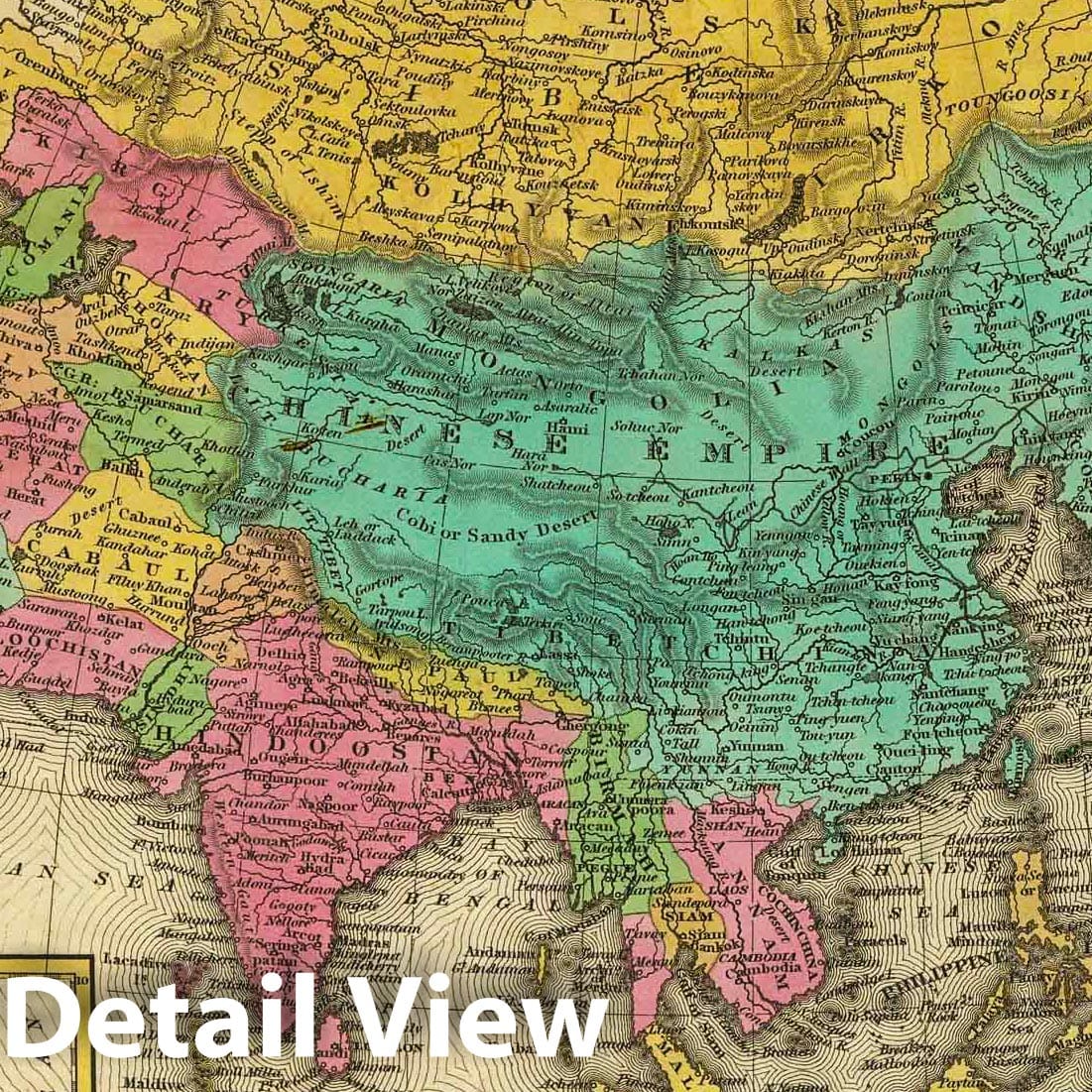 Asia and Australia, 1836 - Historical Map Print