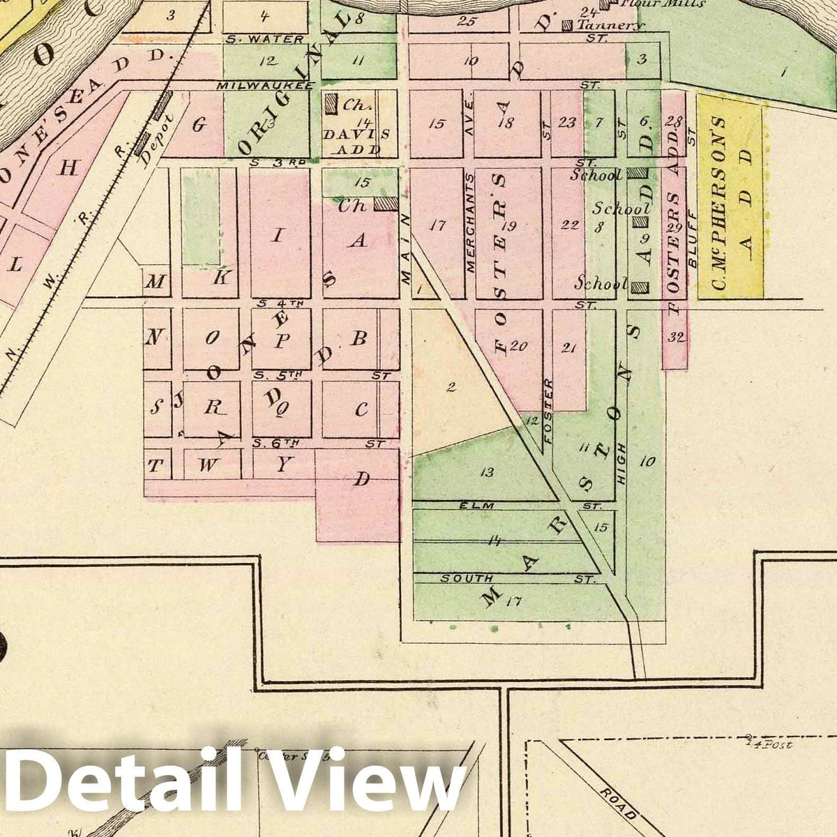 Fort Atkinson, Waterloo & Palmyra, Jefferson County Wisconsin - 1878 Historical Map