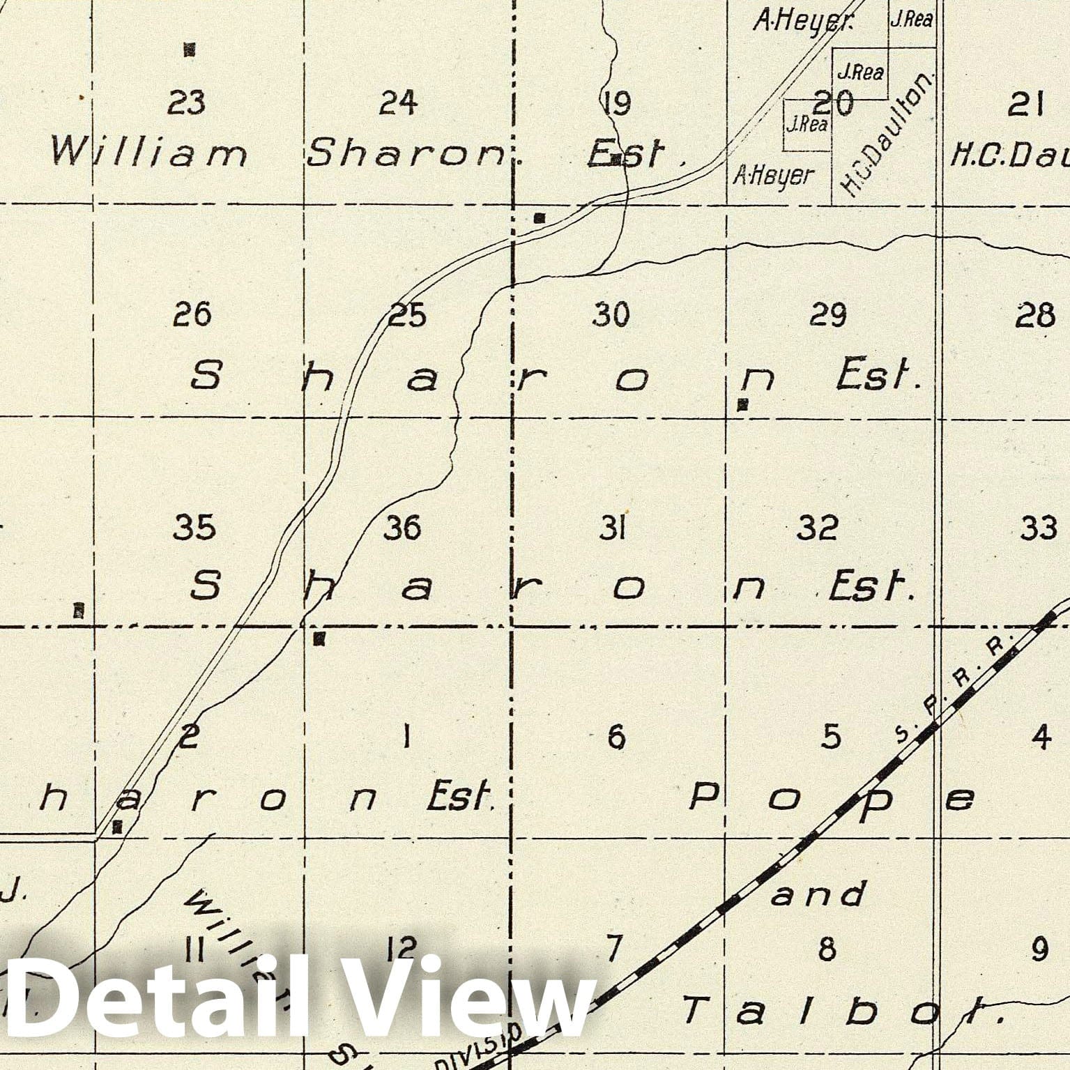 Madera County - Survey Map, 1891 - Historical Cadastral Print
