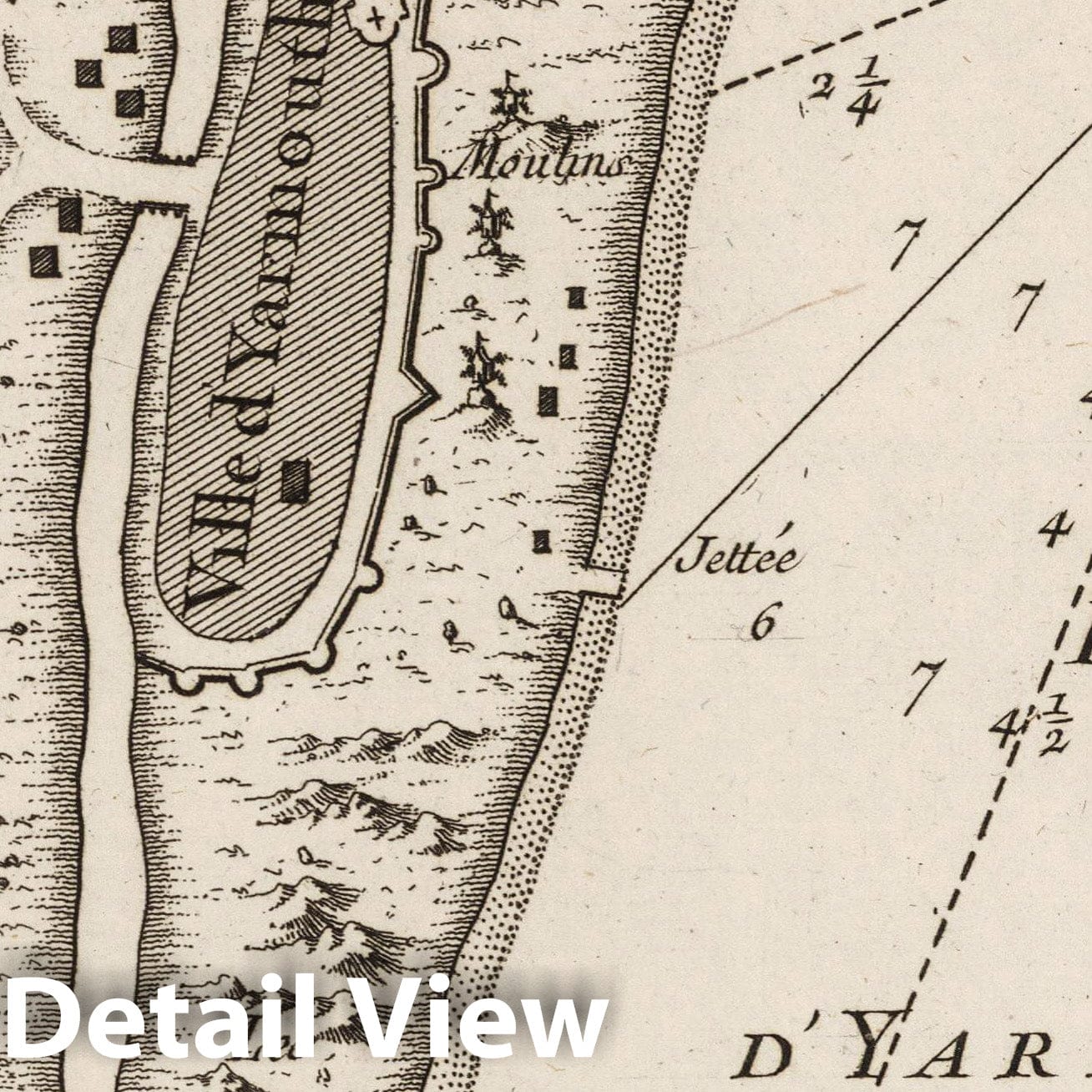 Yarmouth, England - Nautical Chart, 1764 - Historical Map Print