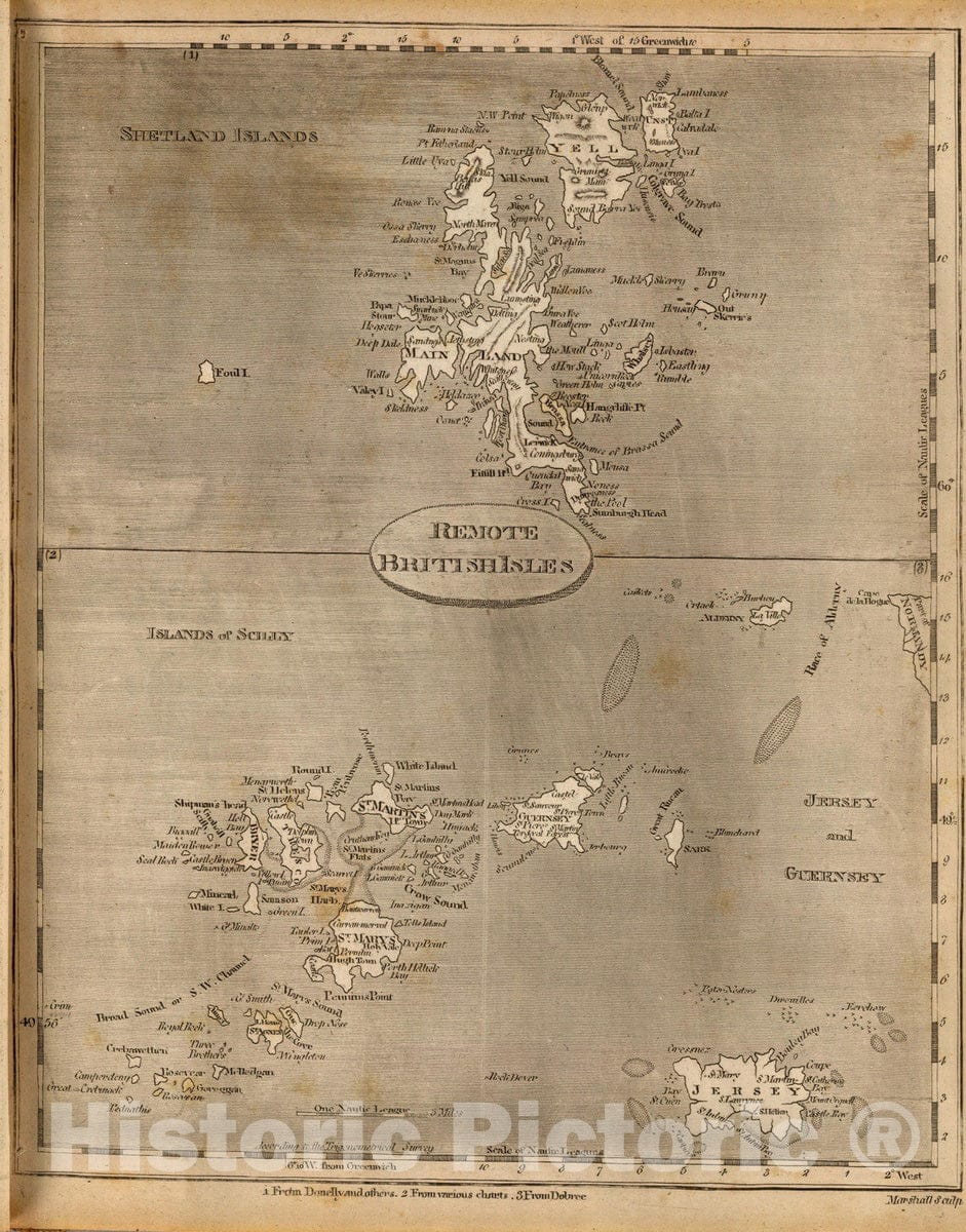 Historic Map : 1804 Remote British Isles. - Vintage Wall Art