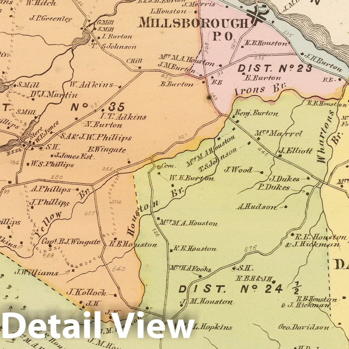 Dagsborough, Sussex County, Delaware - Road Map, 1868 - Historical Map Print