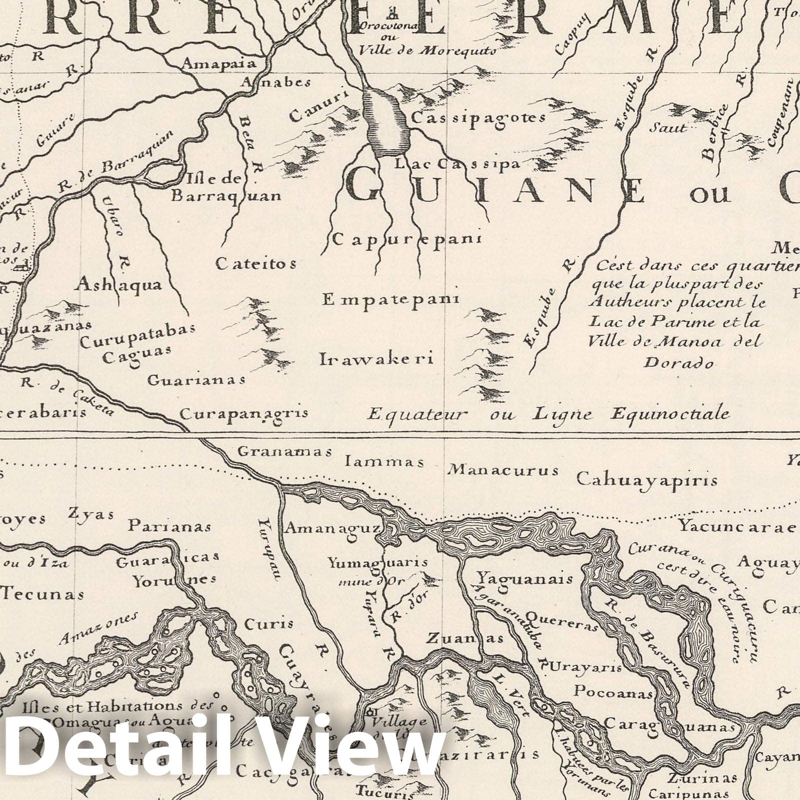 Orinoco-Essequibo Region - Venezuela and Guyana, 1703 - Historical Map Print