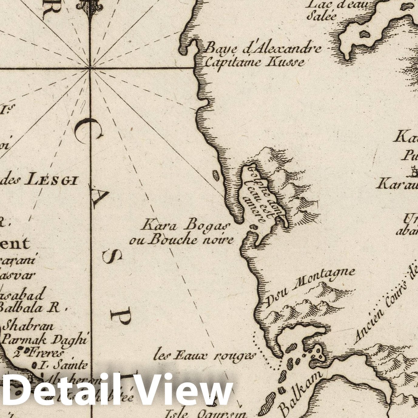 Caspian Sea and Environs - Nautical Chart, 1764 - Historical Map Print