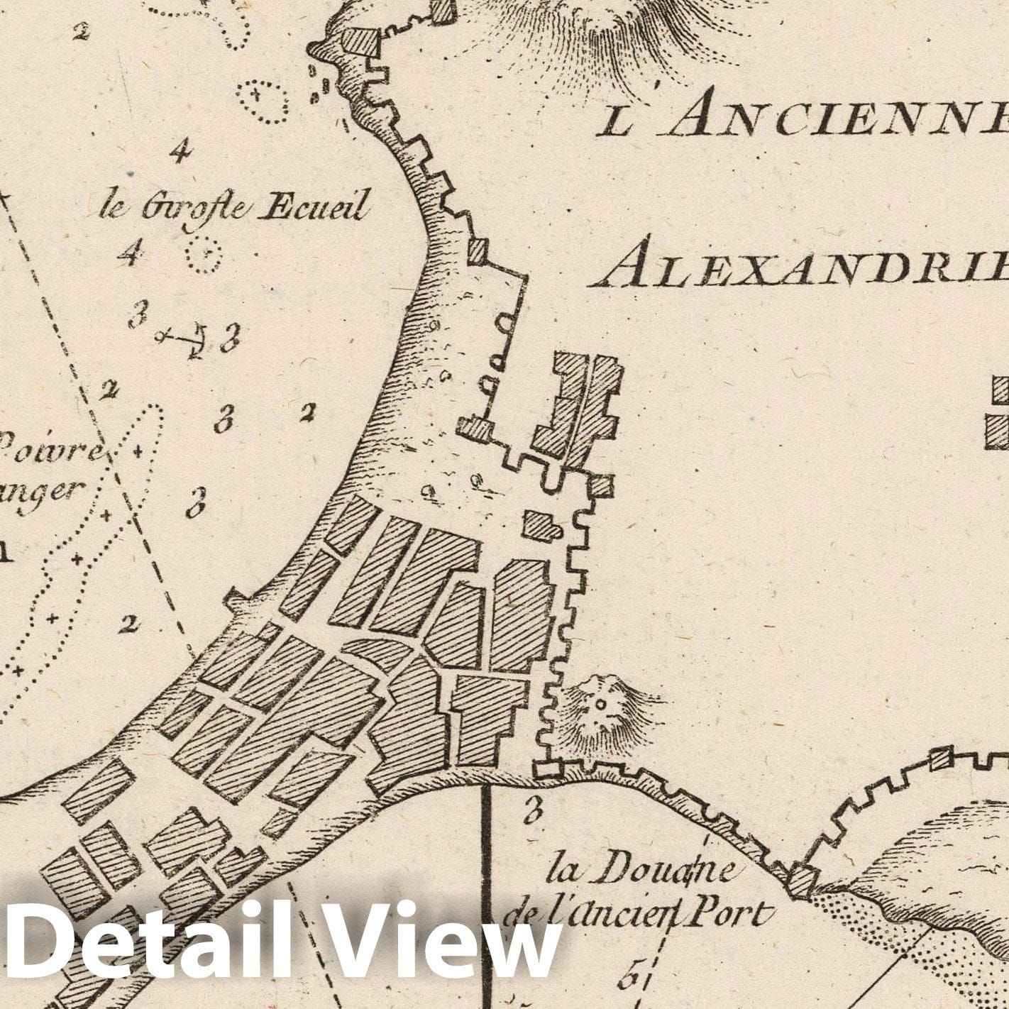 Alexandria, Egypt - Nautical Chart, 1764 - Historical Map Print