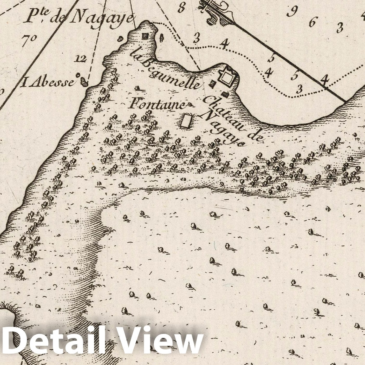 Nice, France - Nautical Chart, 1764 - Historical Map Print