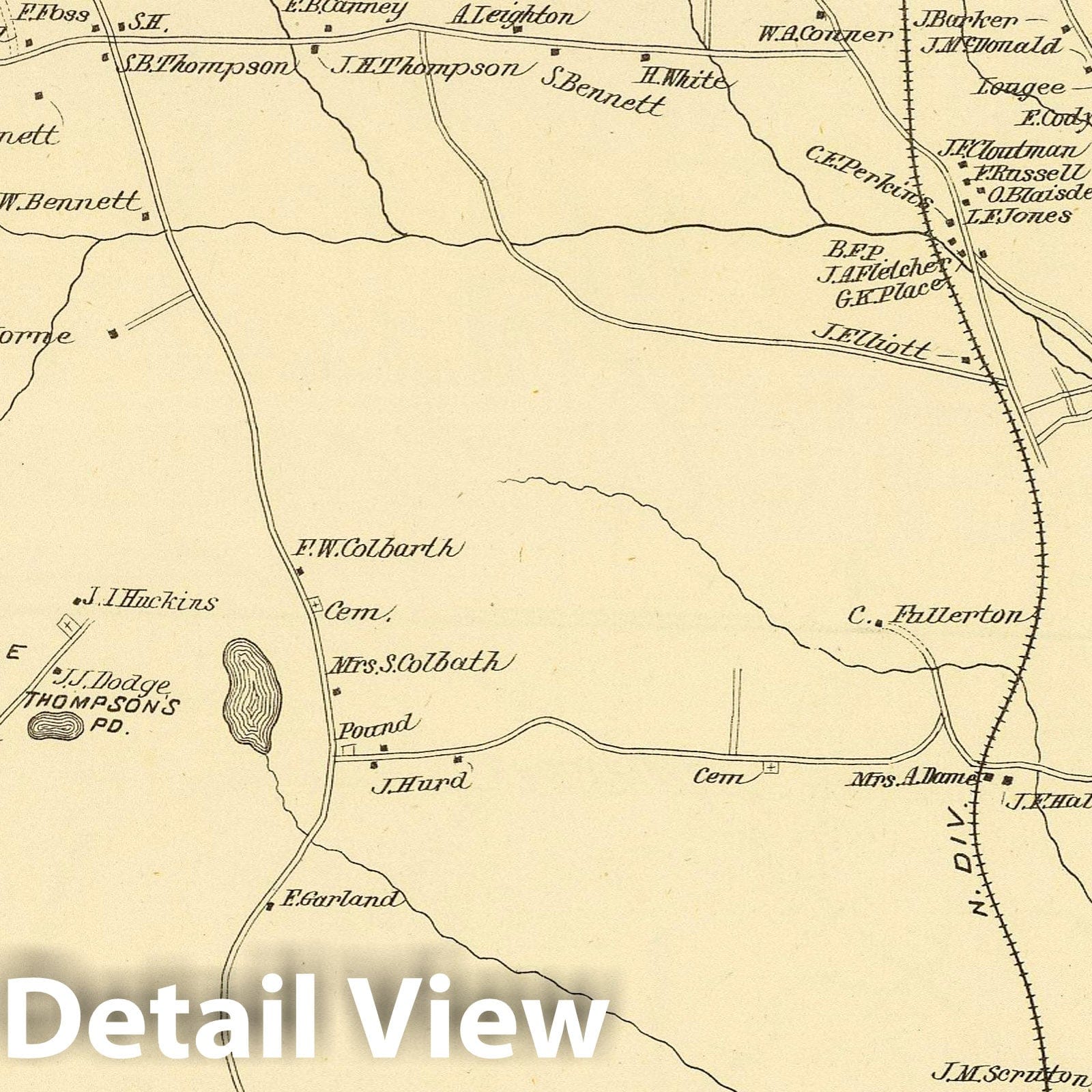 Farmington, Strafford County, New Hampshire - Railroad Map, 1892