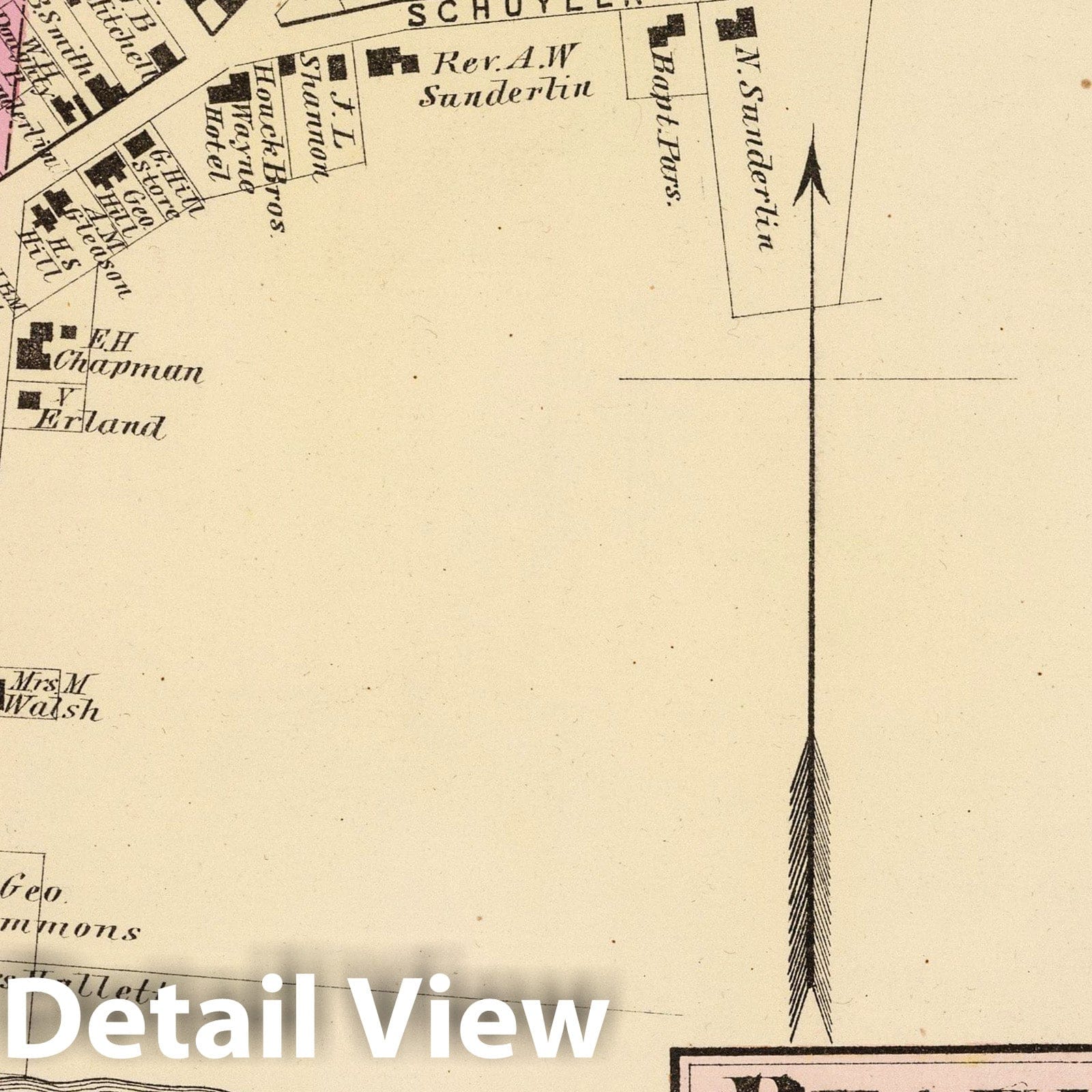 Wayne Township, Irelandville, and Reading Centre, Schuyler County, New York - Property Map, 1874