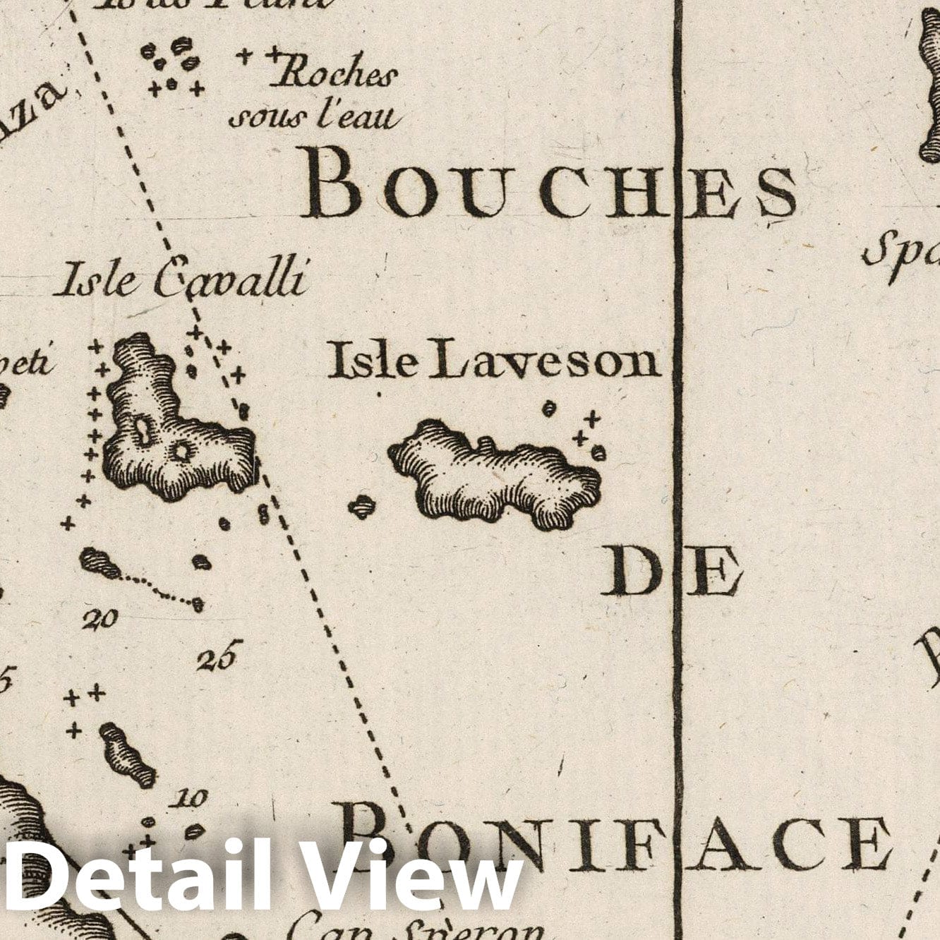 Straits of Bonifacio, Corsica and Sardinia - Nautical Chart, 1764