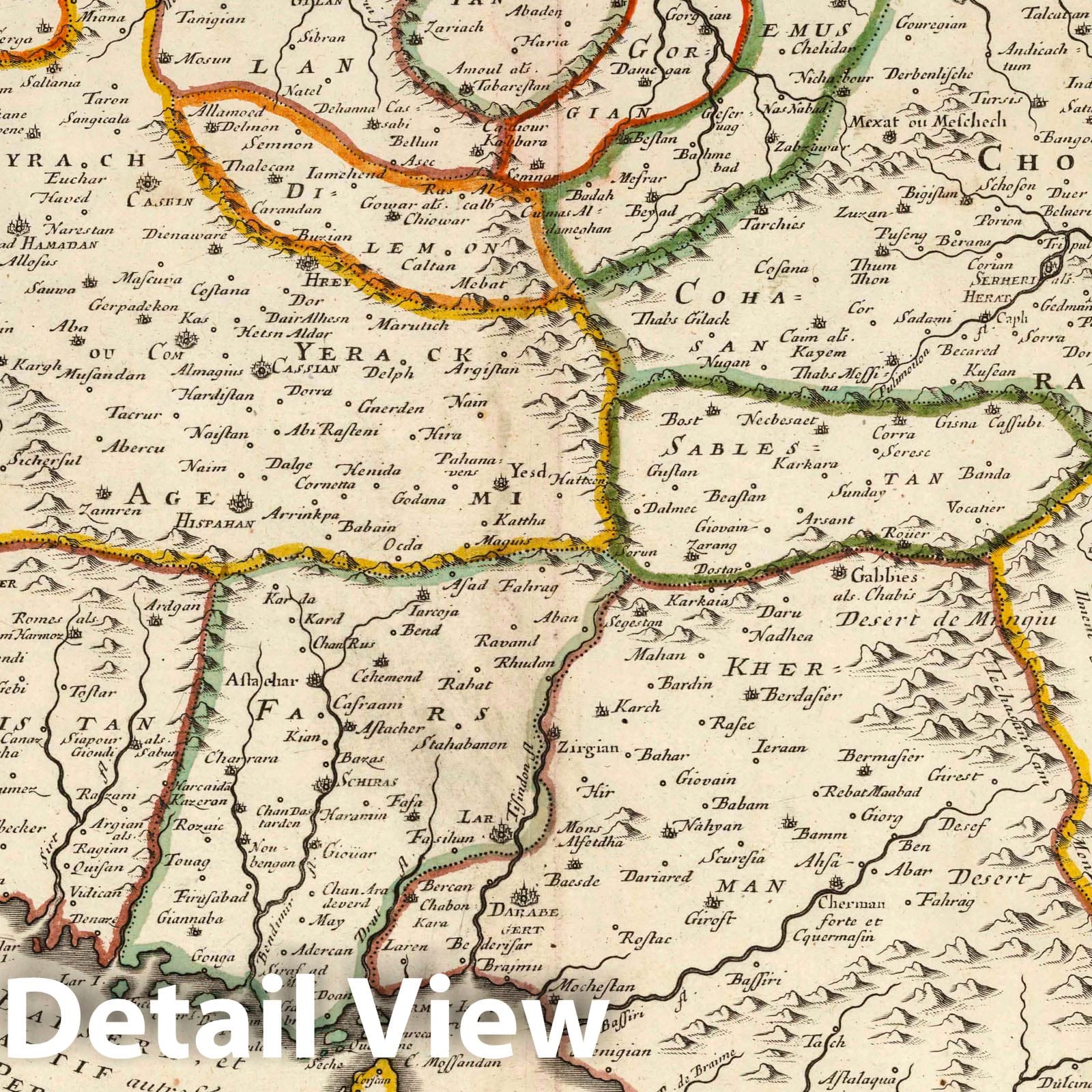 Persian Empire and Oman, 1697 - Historical Map Print