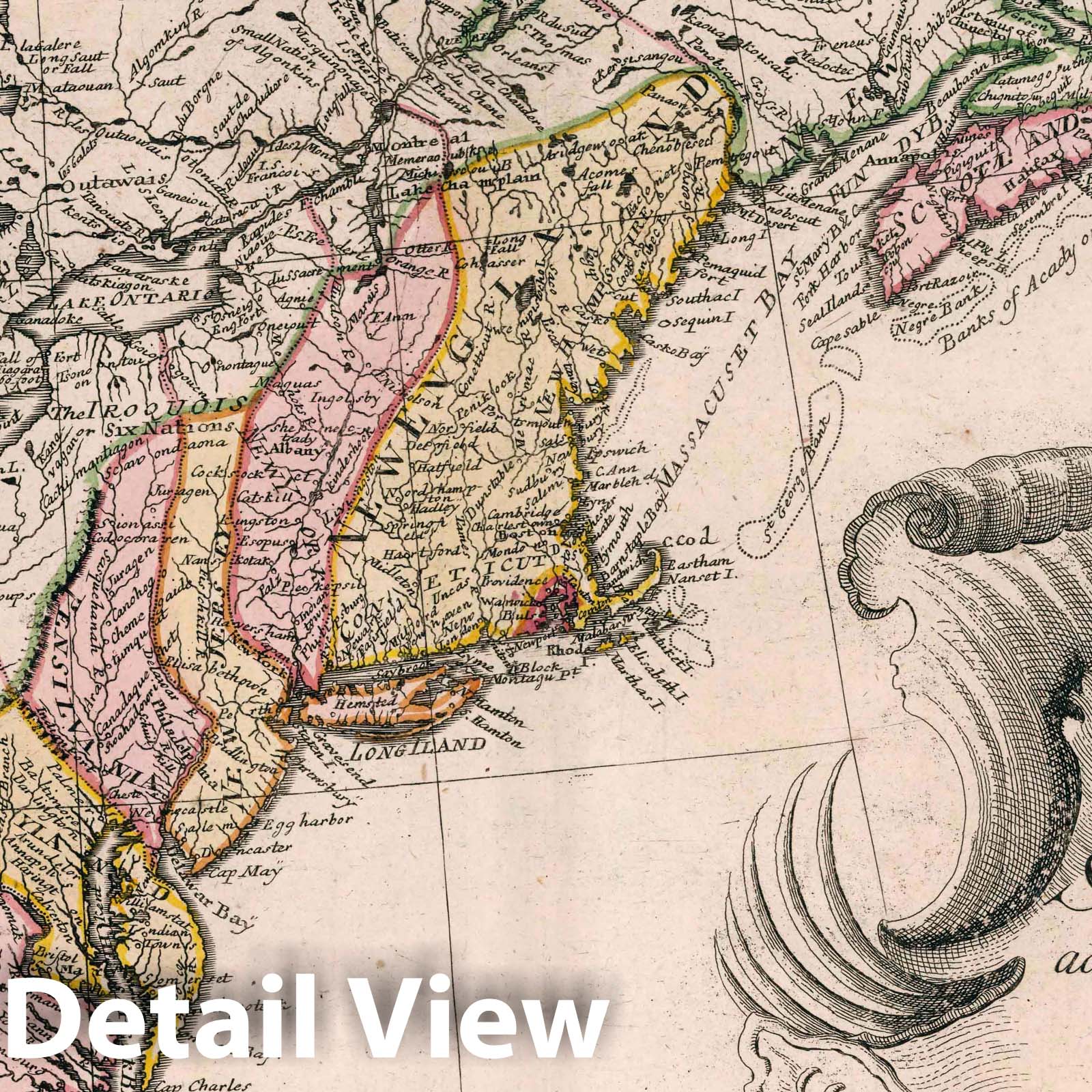 North America - Part 2, 1753 Historical Map Print