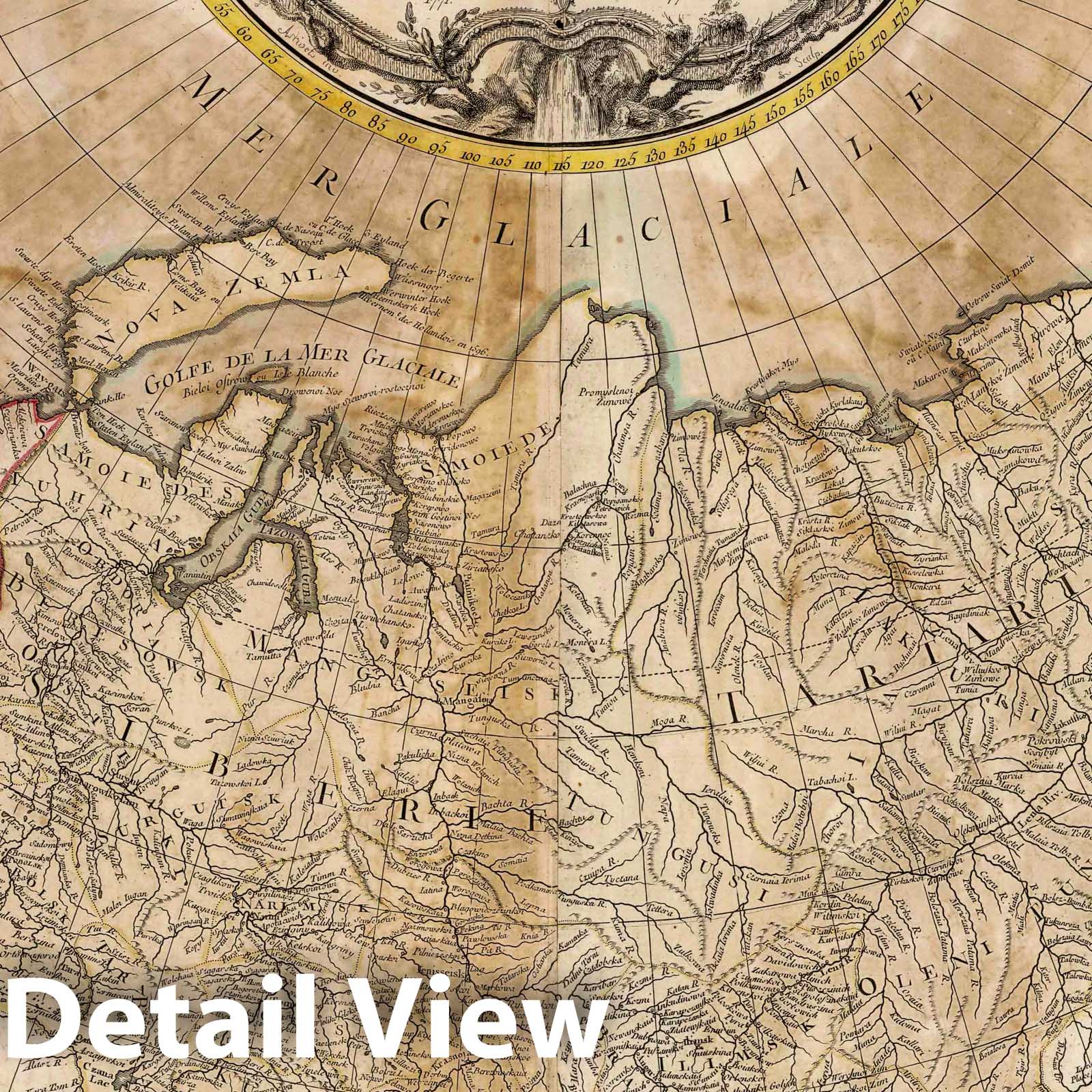 Western Russian Empire - River Map, 1771 - Historical Map Print