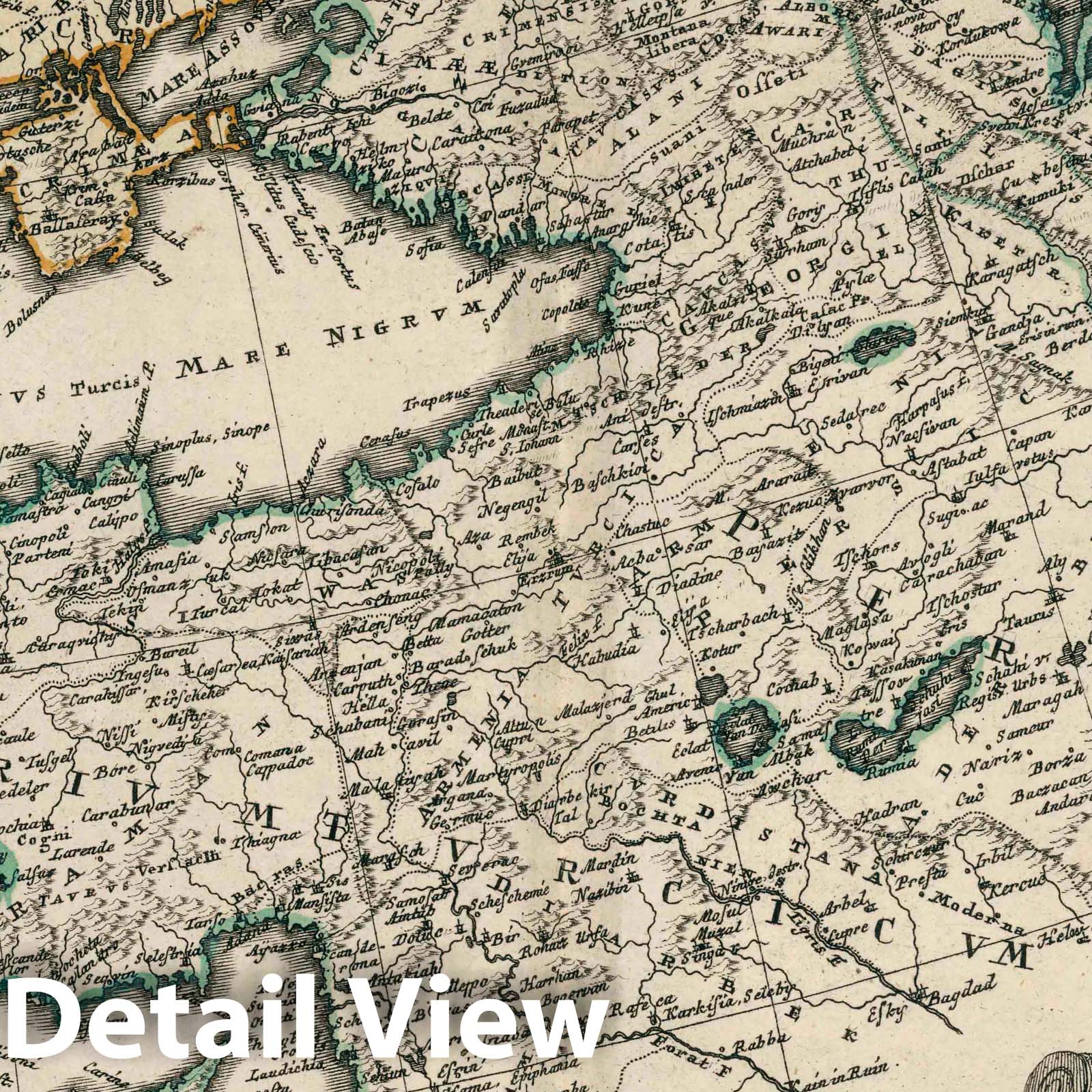 Europe, Southern - River Map, 1753 - Historical Map Print