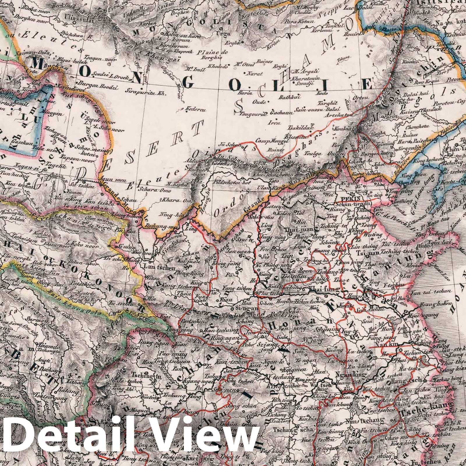 Map of the Empires of China and Japan - Plate No. 52, 1834 - Heck Atlas Historical Map Print