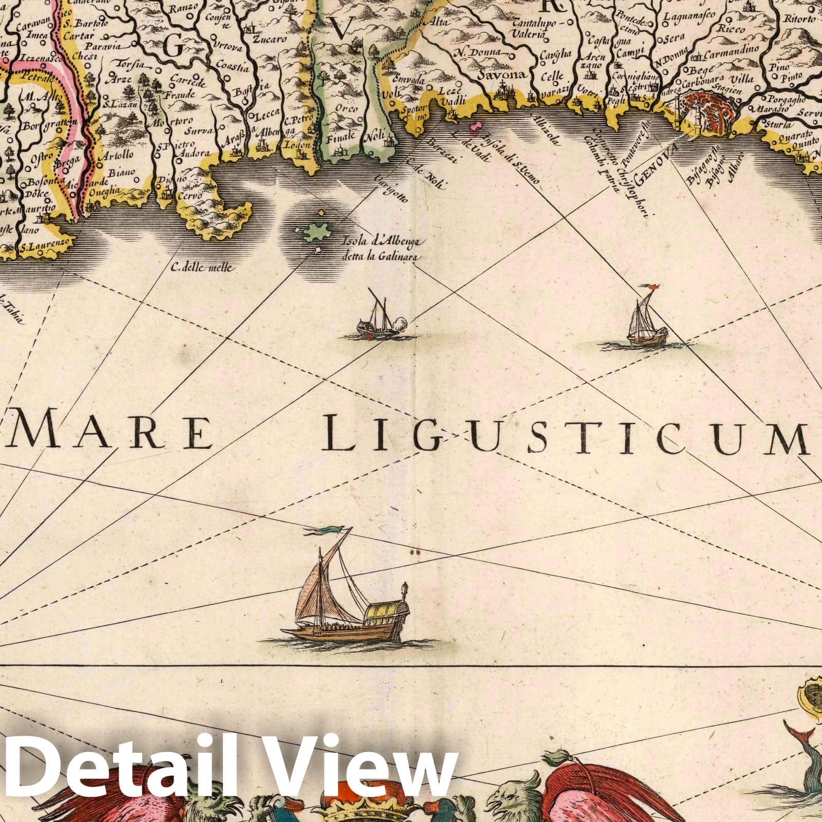 Liguria and Republic of Genoa, 1682 - Historical Map Print
