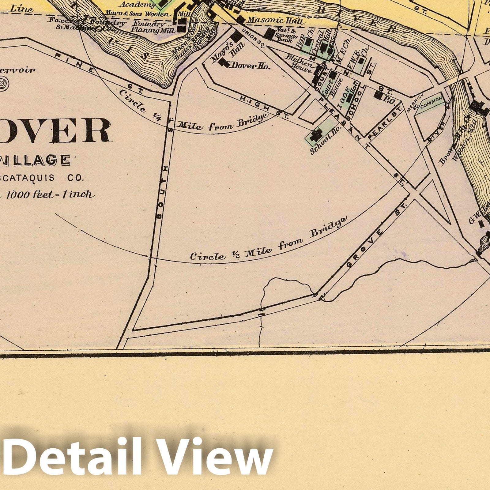 Foxcroft and Dover, Piscataquis County, Maine - Railroad Map, 1894